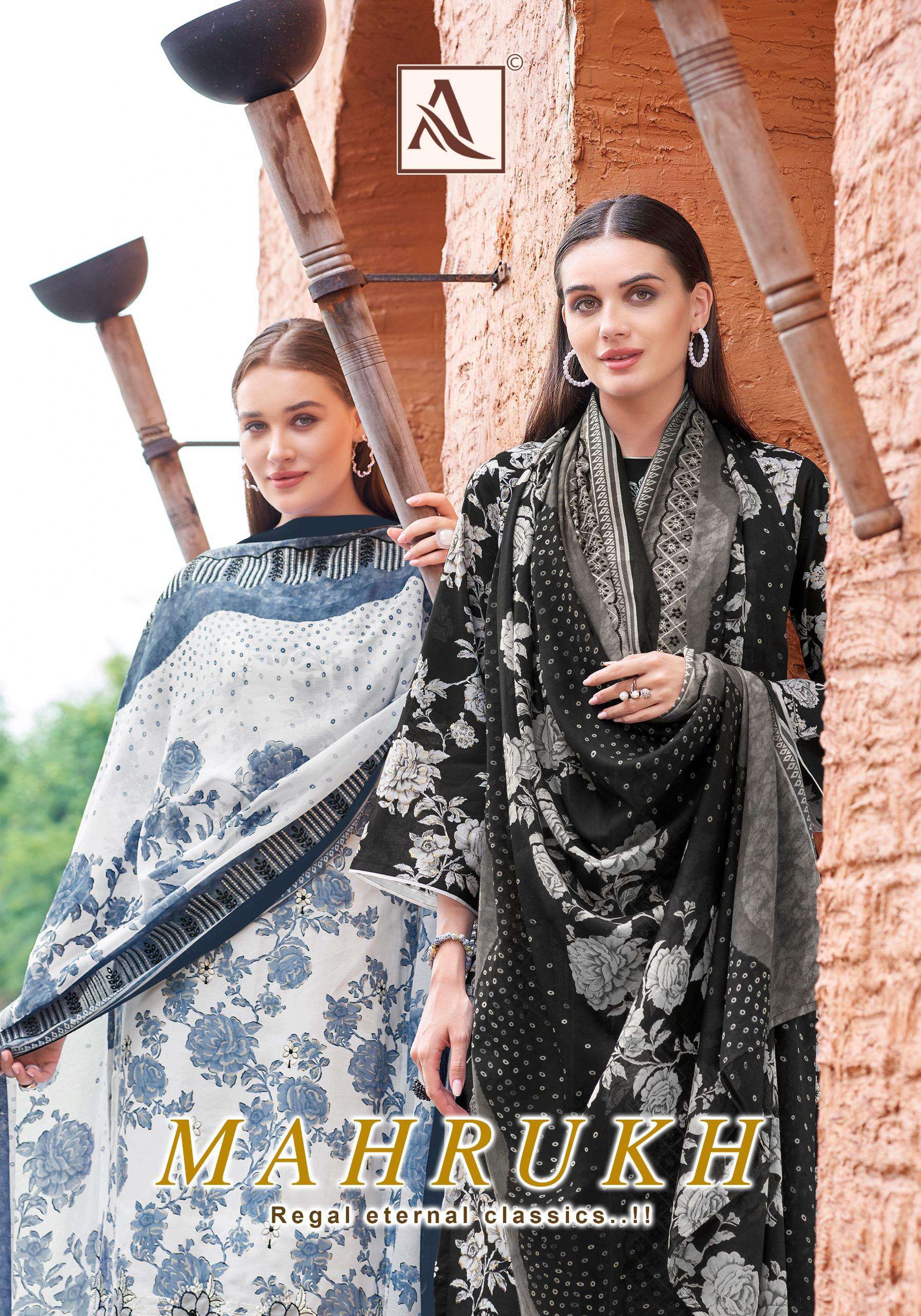 ALOK SUITS MAHRUKH COTTON PRINT WITH FANCY EMBROIDERY WORK SUITS 
