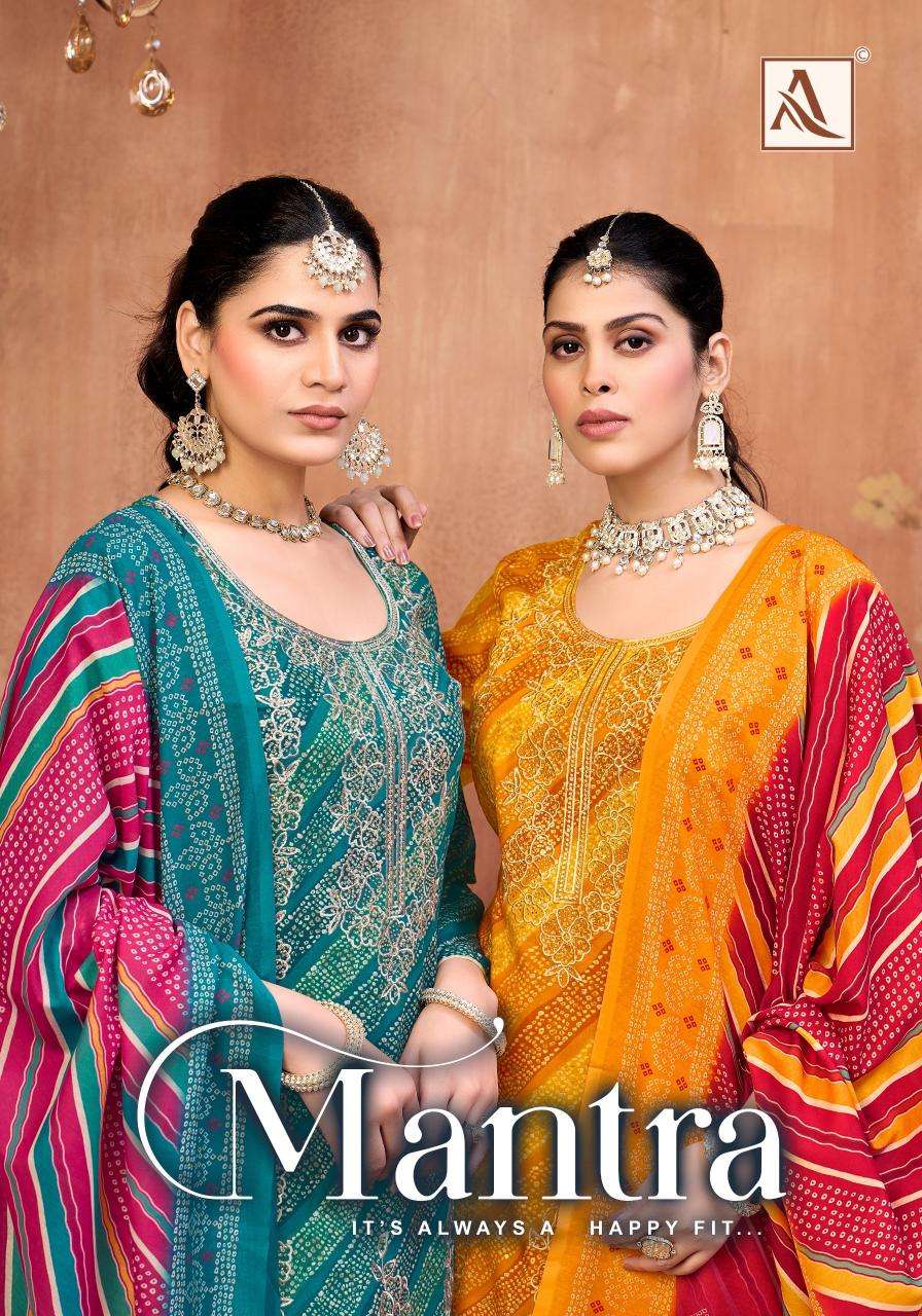 ALOK SUITS MANTRA RAYON PRINT WITH FANCY EMBROIDERY WORK SUIT