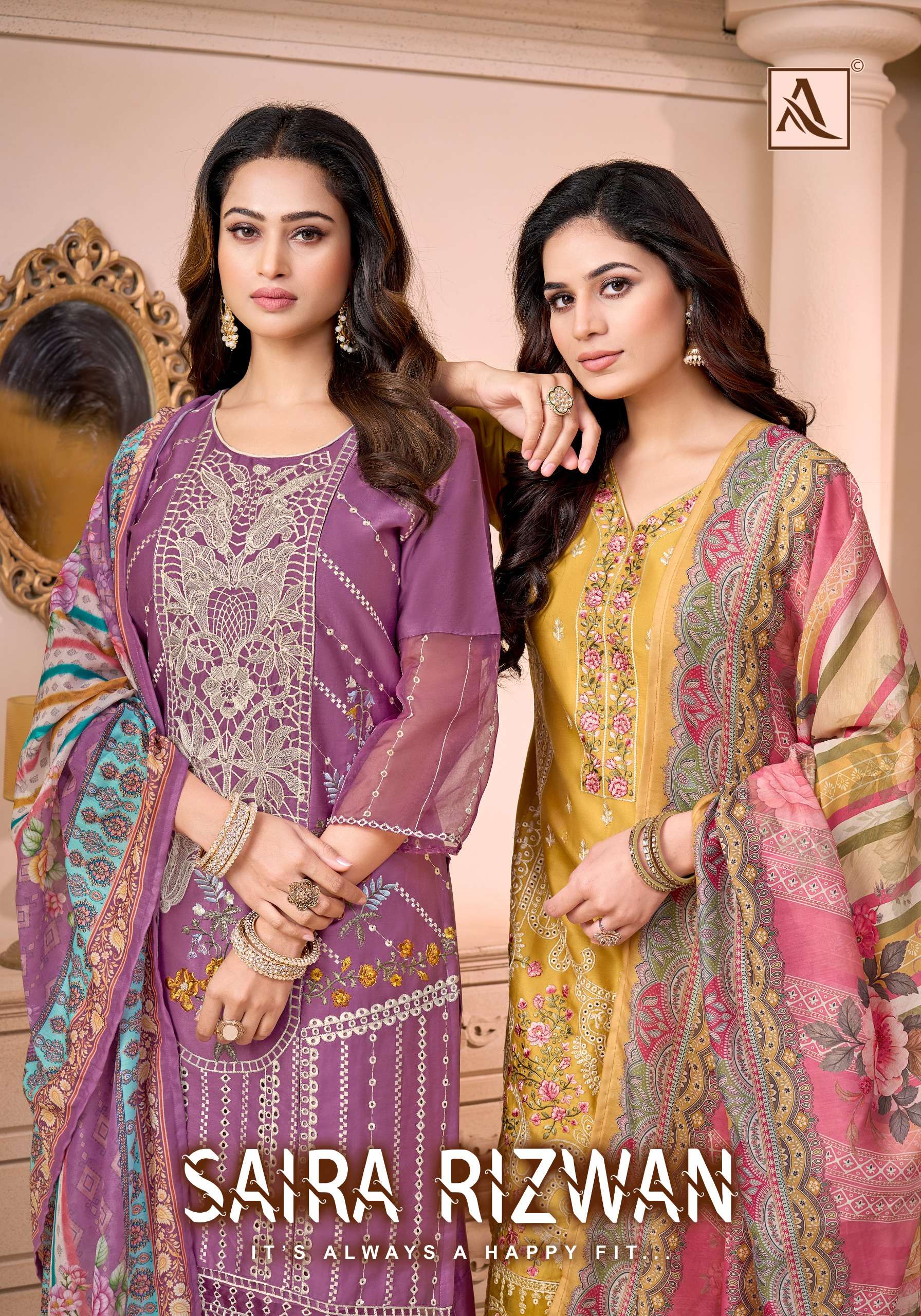 ALOK SUITS SAIRA RIZWAN JAM COTTON DIGITAL PRINT WITH FANCY WORK SUIT