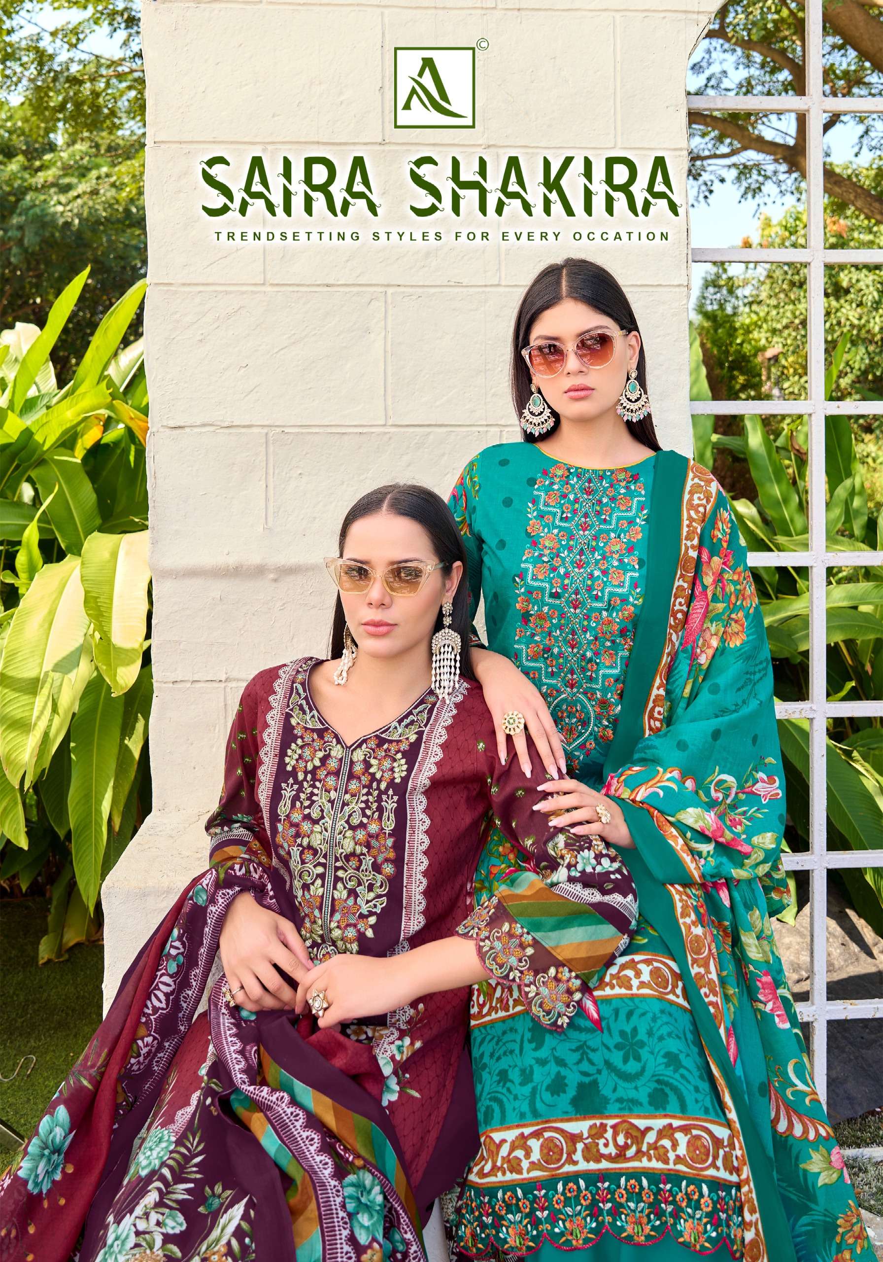 ALOK SUITS SAIRA SHAKIRA COTTON DIGITAL PAKISTANI PRINT WITH EMBROIDERY WORK SUIT