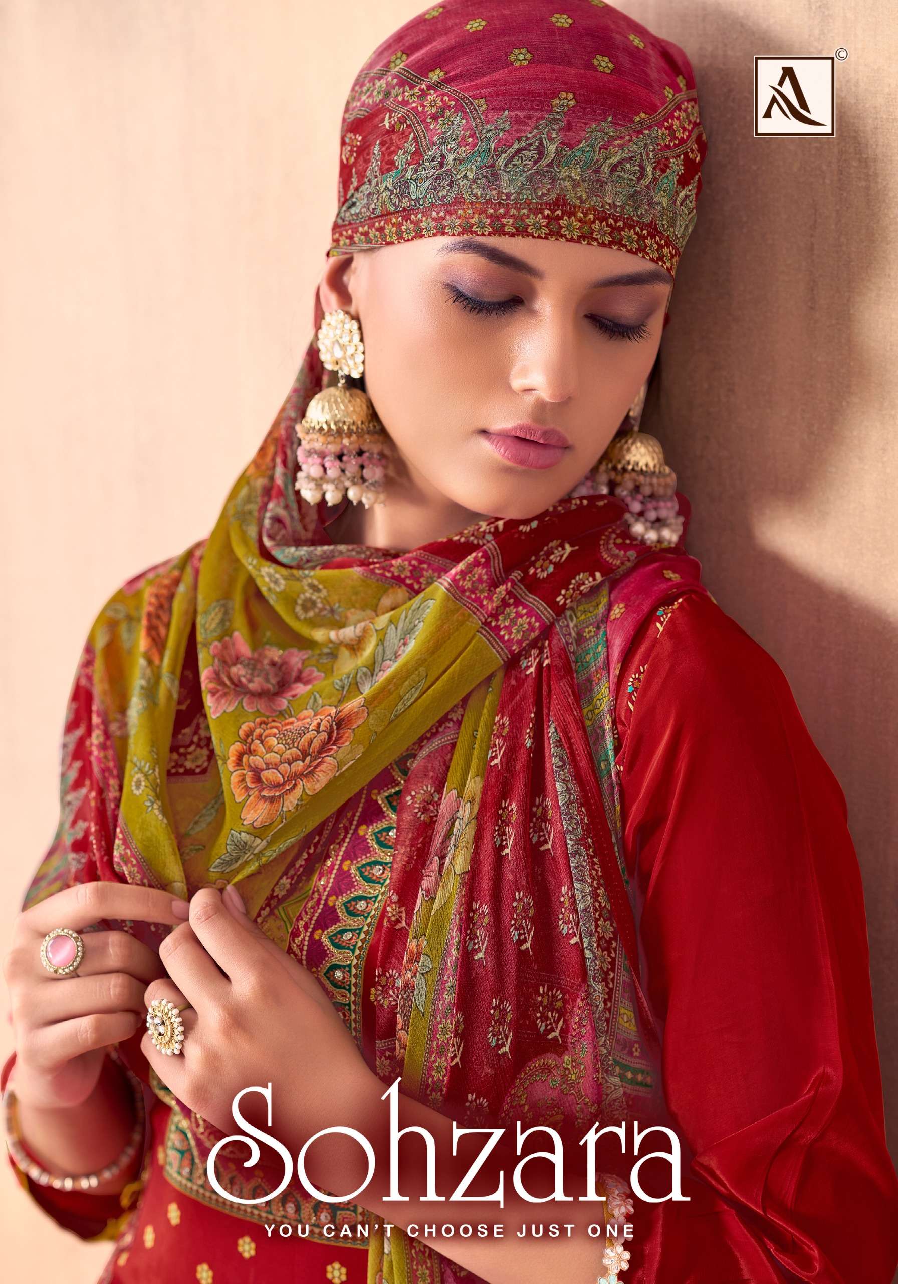 ALOK SUITS SOHZARA VISCOSE DIGITAL PRINT WITH FANCY WORK SUIT