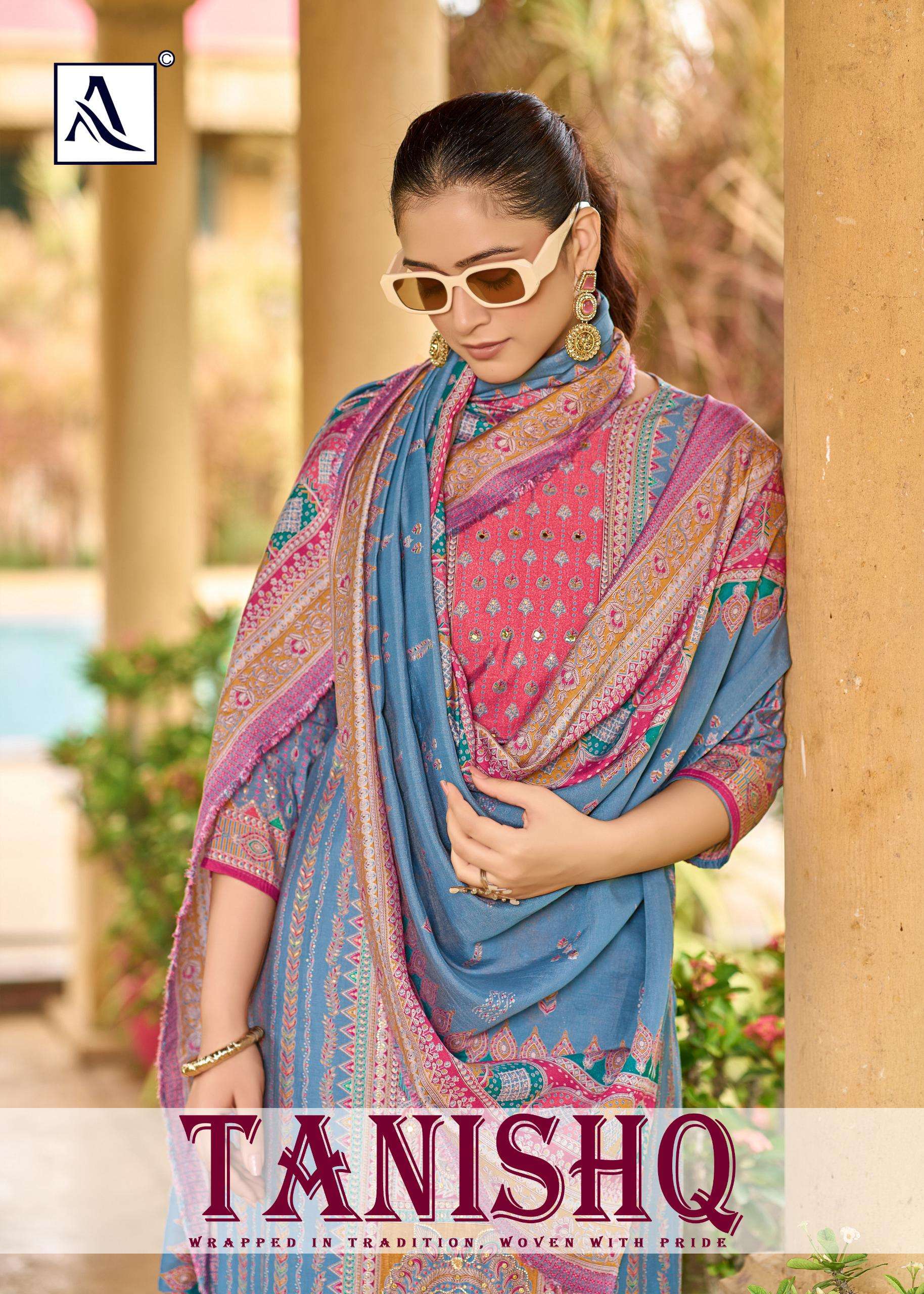 ALOK SUITS TANISHQ MODAL PRINT FABRIC FANCY HAND WORKS SUIT