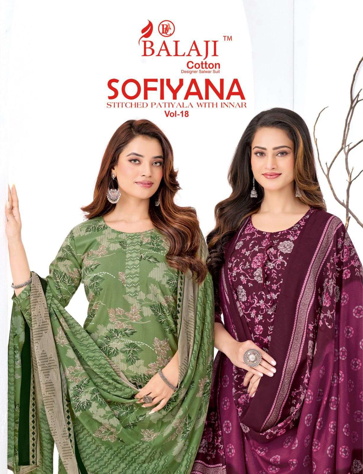  BALAJI COTTON SOFIYANA VOL 18 COTTON READY MADE PATIYALA SUIT