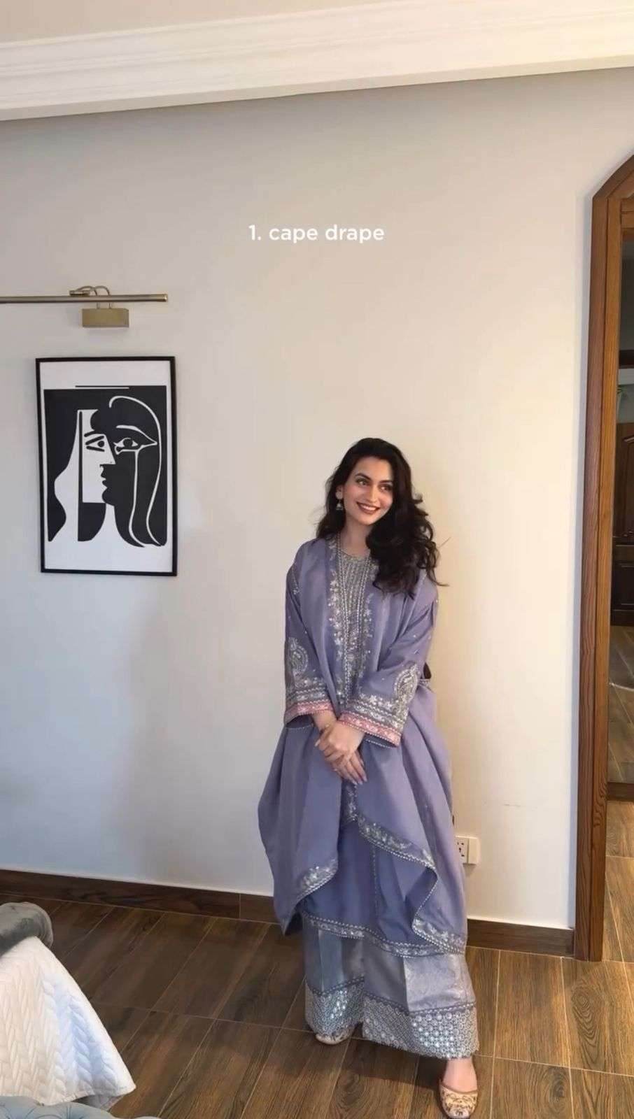 BE 401 SILK EMBROIDERED BOAT NECK TOP PLAZZO AND DUPATTA SET 