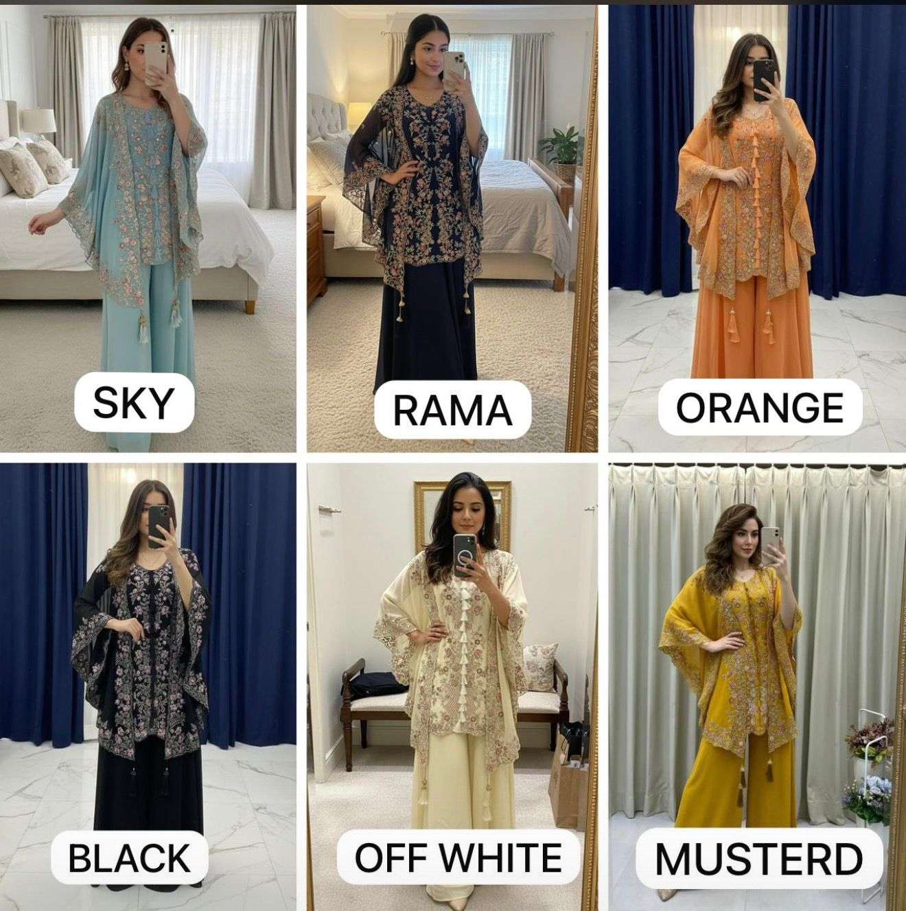 BE 406 GEORGETTE DESIGNER WEAR KURTA PLAZZO WITH SHRUGE COLLECTION 