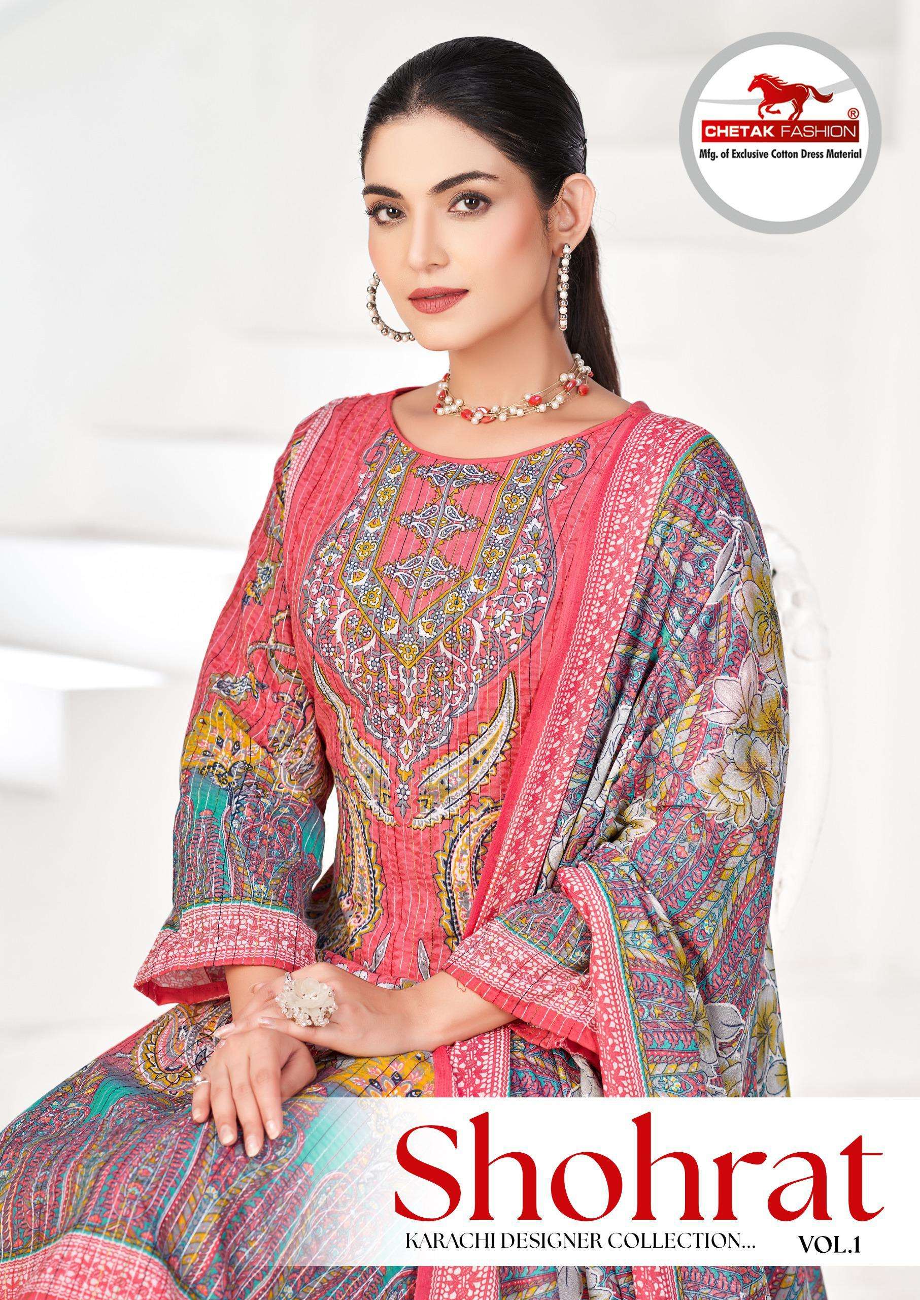 CHETAK FASHION SHOHRAT VOL 1 COTTON DIGITAL PRINT SALWAR SUIT