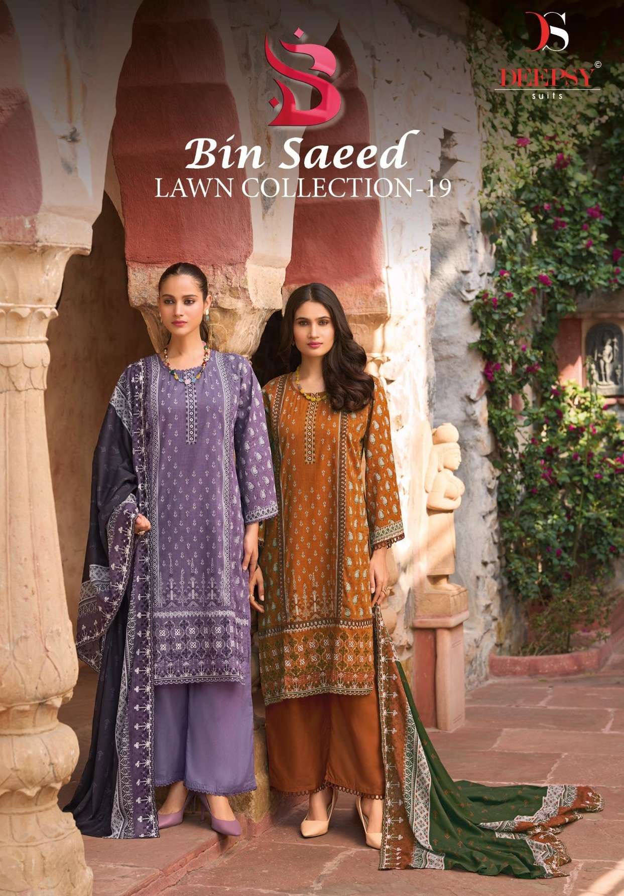 DEEPSY SUITS BIN SAEED LAWN COLLECTION VOL 19 COTTON EMBROIDERY WORKS SUIT