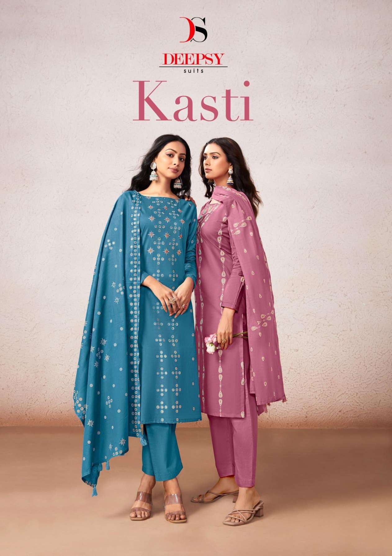 DEEPSY SUITS KASTI COTTON WITH HAND EMBROIDERY DESIGNER WORK SUIT