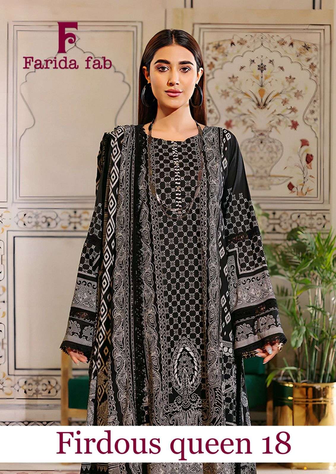FARIDA FAB FIRDOUS QUEEN VOL 18 COTTON DIGITAL PRINTS UNSTITCH SALWAR KAMEEZ 