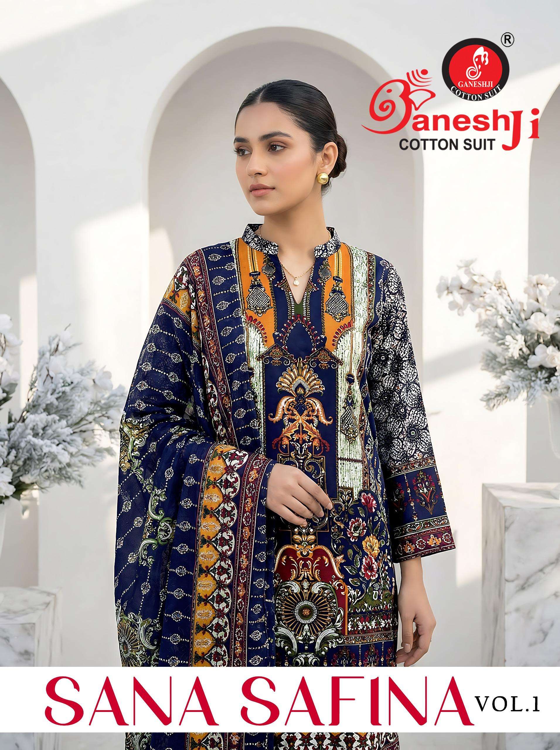 GANESHJI COTTON SUIT SANA SAFINA VOL 1 COTTON DIGITAL PAKISTANI PRINT SALWAR SUIT