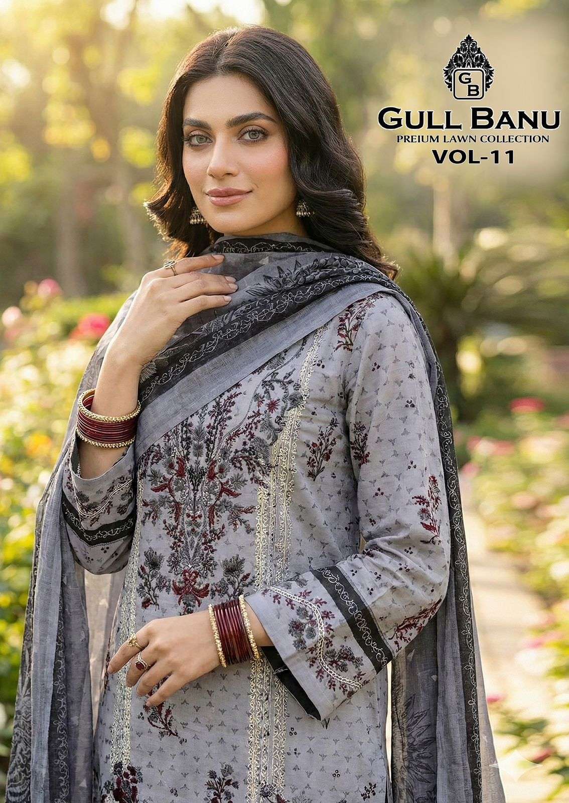 GULL AAHMED GULL BANU VOL 11 COTTON DIGITAL PRINTS SALWAR SUIT	 