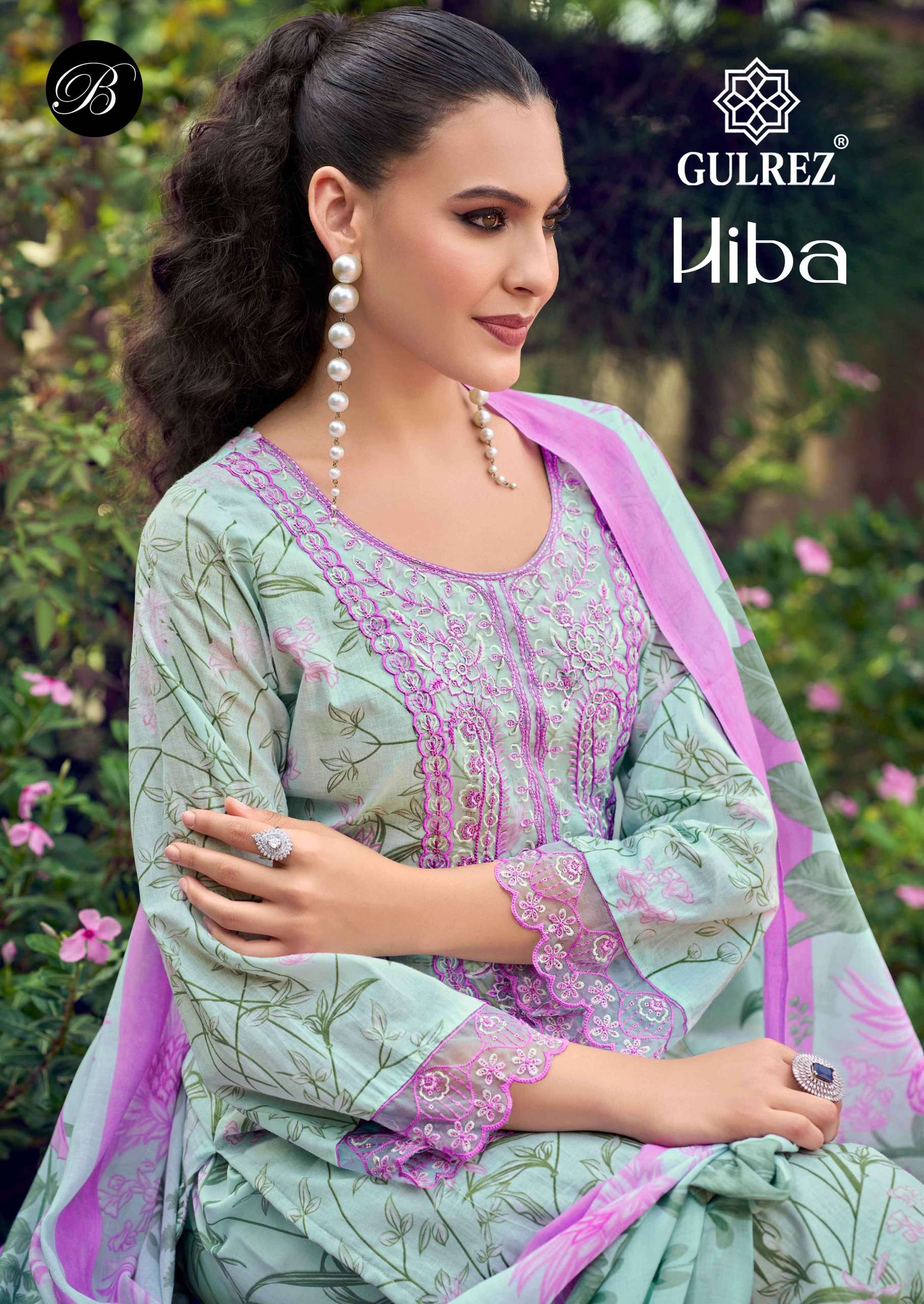 GULREZ HIBA COTTON PRINT WITH EMBROIDERY WORK READY MADE LADIES SUIT