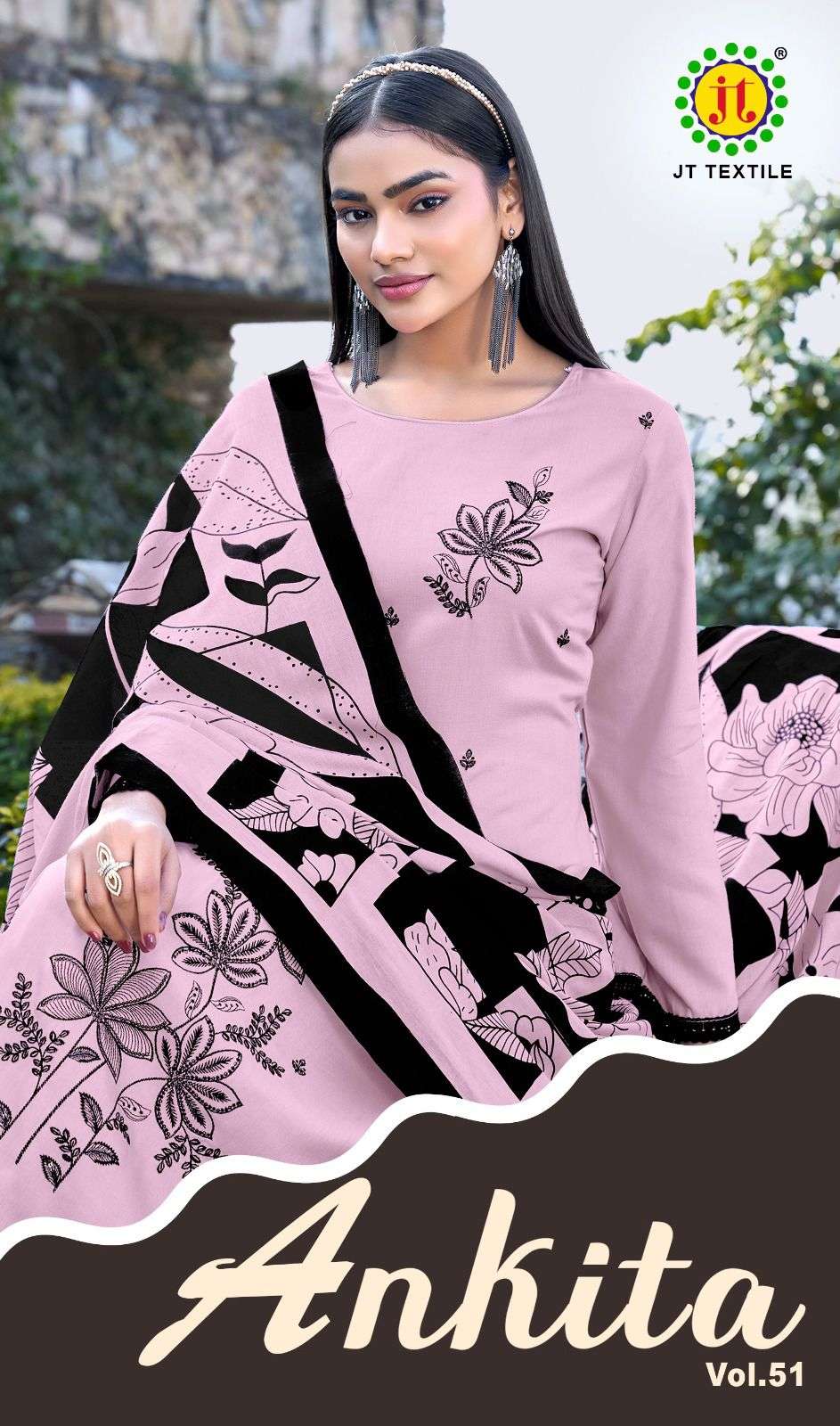 JT ANKITA VOL 51 RAYON FANCY EMBROIDERY WORKS SUIT