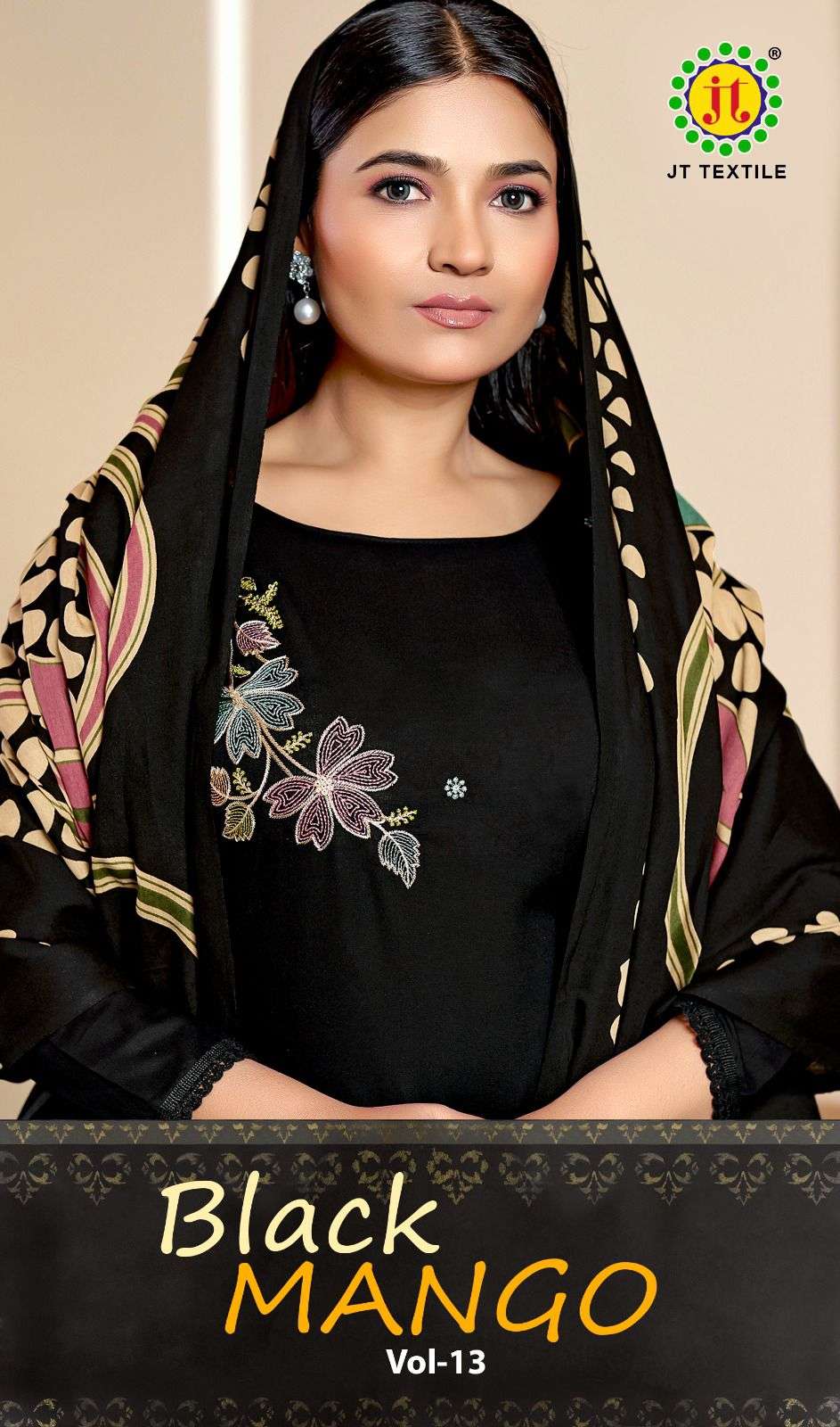 JT BLACK MANGO VOL 11 RAYON FANCY EMBROIDERY WORK SALWAR SUIT
