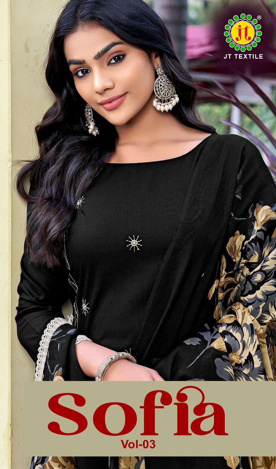 JT SOFIA VOL 3 RAYON FANCY PREMIUM WORKS LADIES SALWAR SUIT