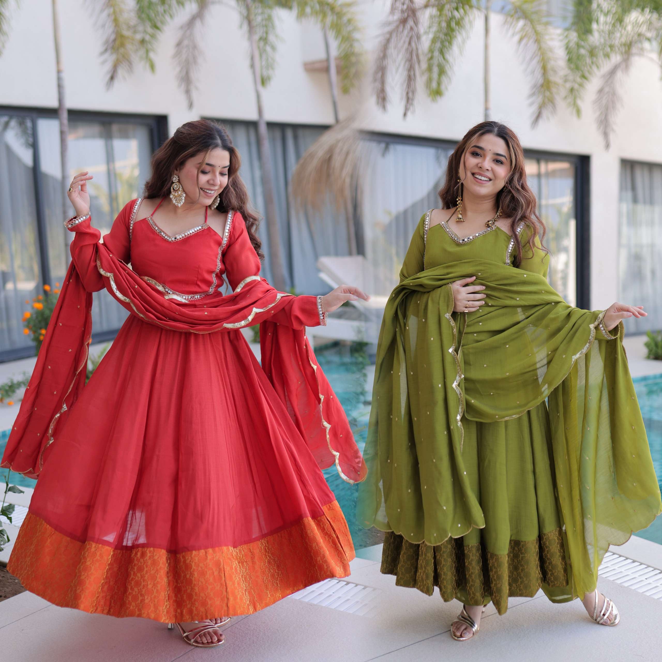 KA 1237 GORGEOUS PARTY WEAR LOOK DESIGNER LADIES READY MADE SUIT