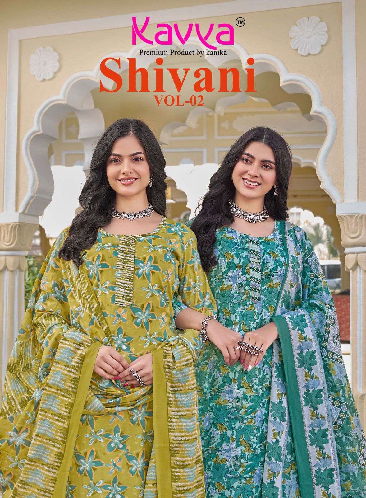 KAVYA SHIVANI VOL 2 COTTON PRINTED FANCY LADIES 3PIECE SET COLLECTION 