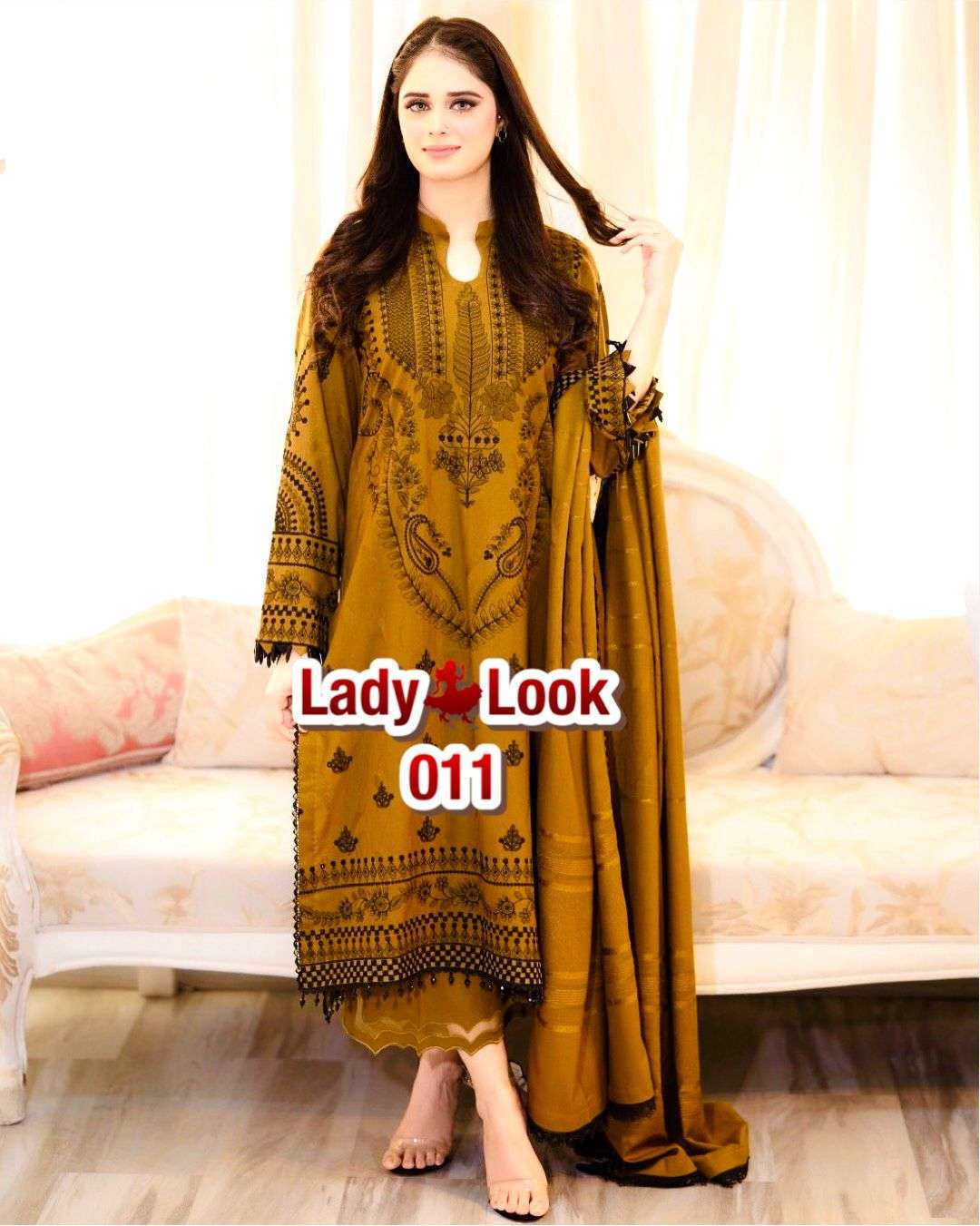 LADY LOOK 011 GEORGETTE FANCY DESIGNER WORK PAKISTANI STYLE LADIES SUIT