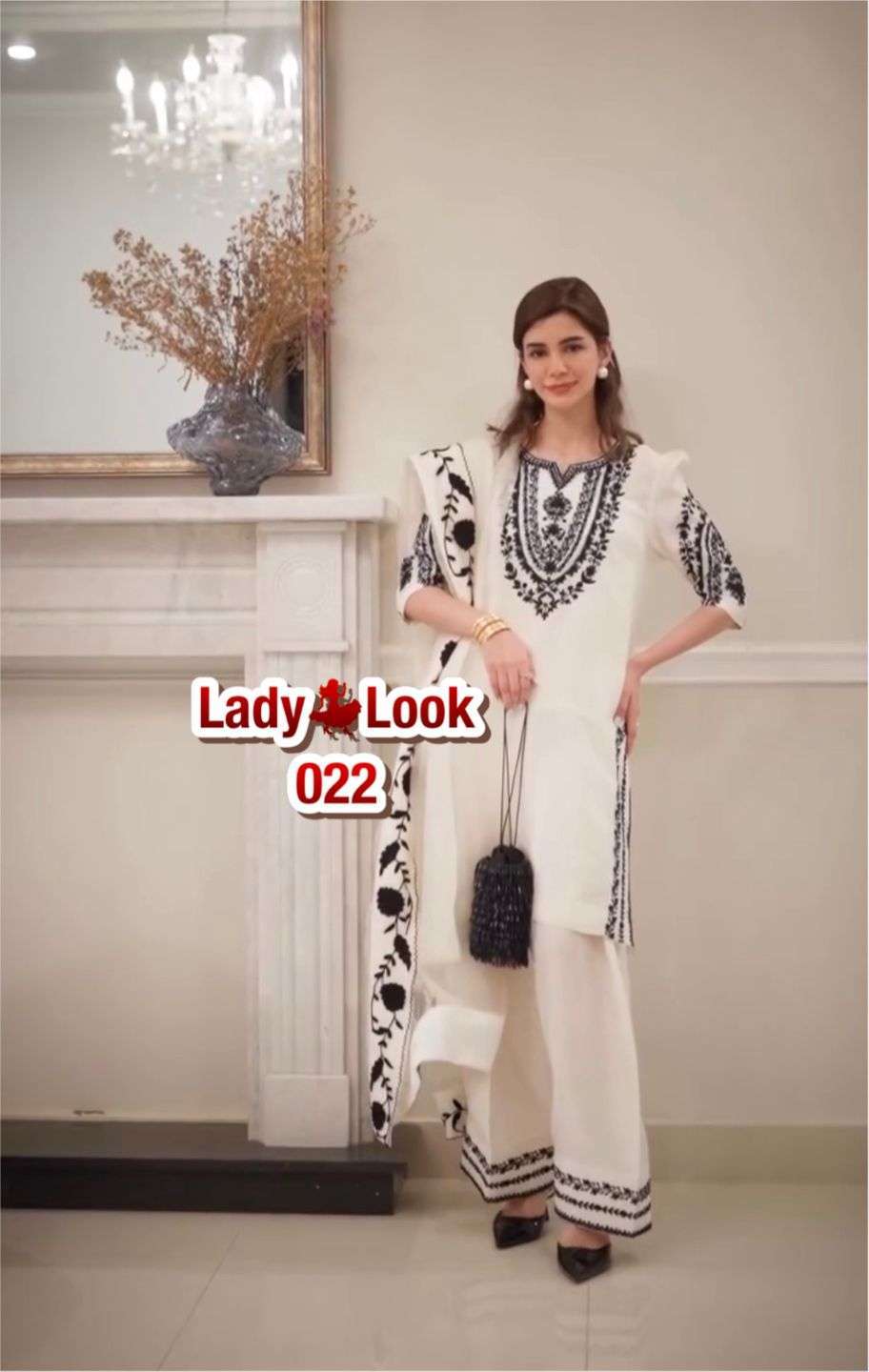 LADY LOOK 022 CREPE FANCY SEQUENCE EMBROIDERY DESIGNER WORK PARTY WEAR SUIT
