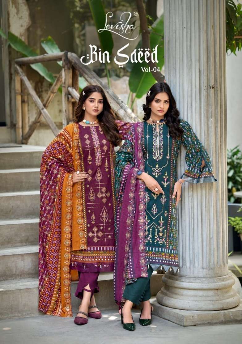 LEVISHA BIN SAEED NX VOL 4 LAWN COTTON DIGITAL PRINT WITH FANCY WORK SUIT