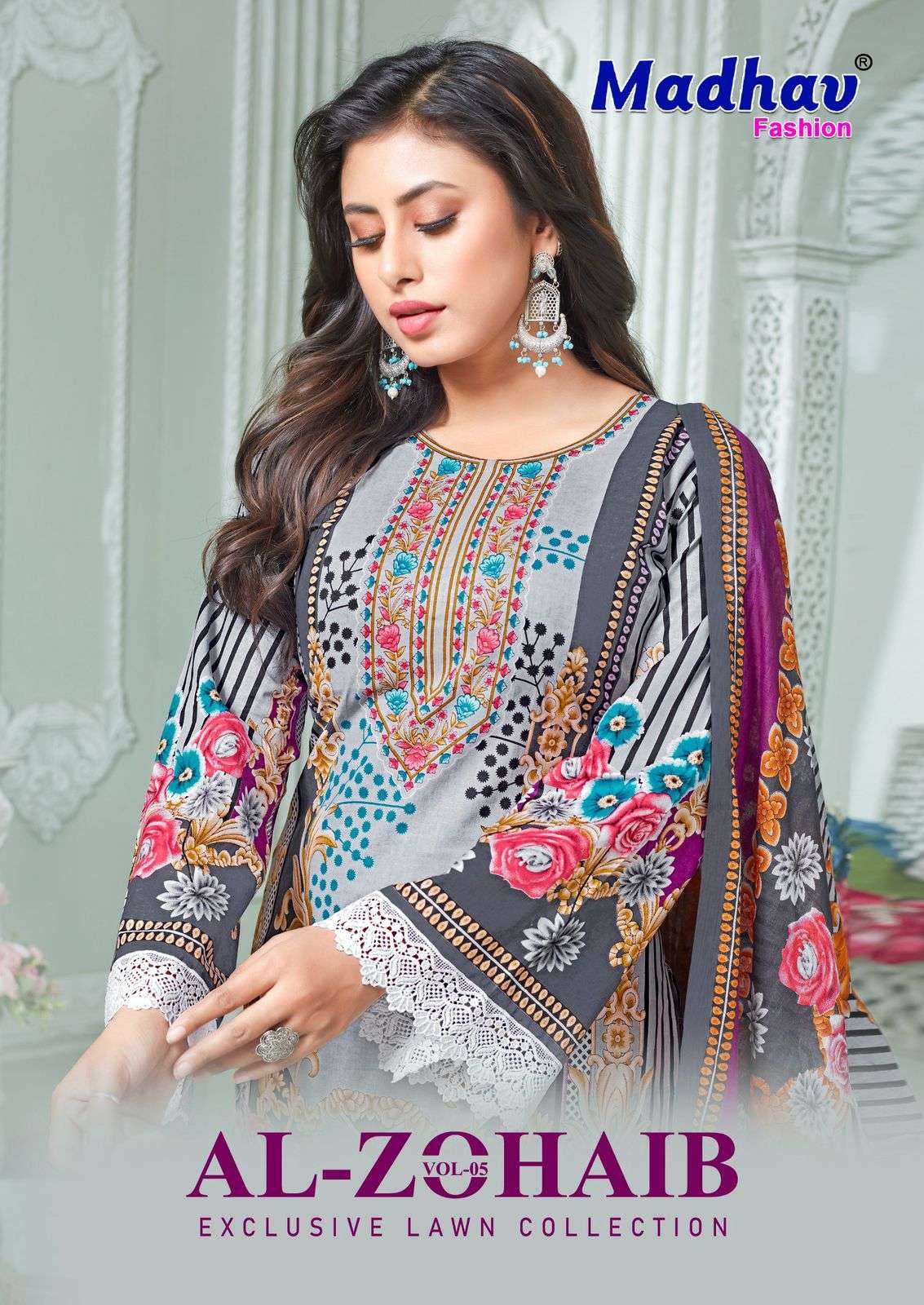MADHAV FASHION AL ZOHAIB VOL 5 LAWN COTTON DIGITAL PRINTS SALWAR SUIT