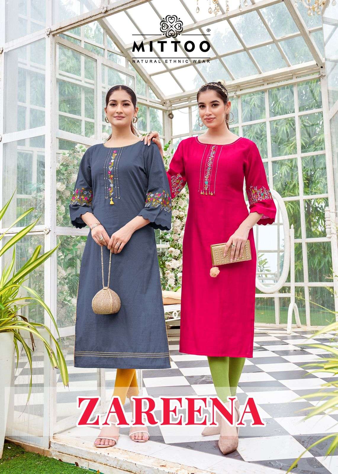  MITTOO ZAREENA VOL 1 RAYON FANCY WORKS LADIES KURTI 