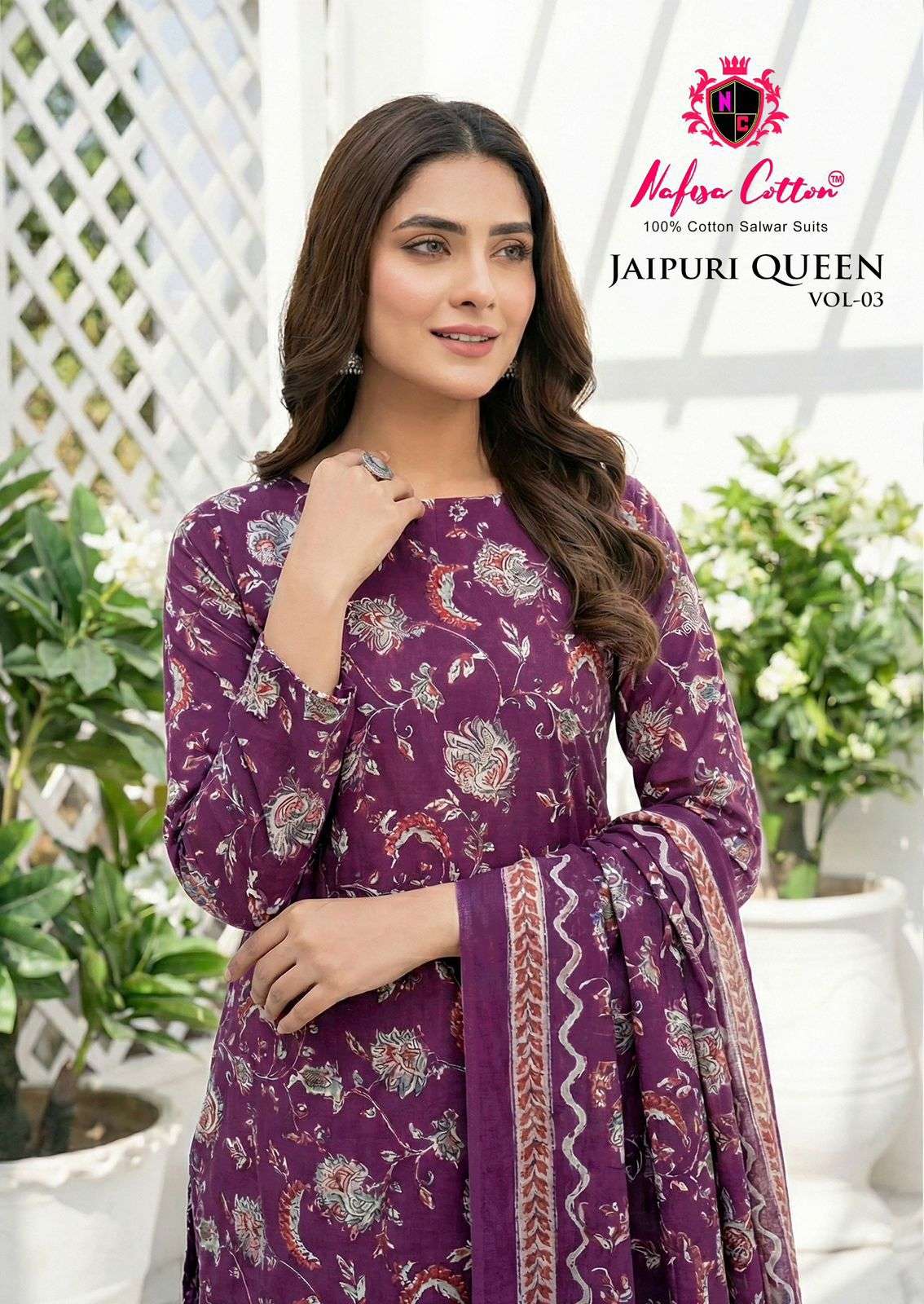 NAFISA COTTON JAIPURI QUEEN VOL 3 COTTON DIGITAL PRINT SALWAR SUIT