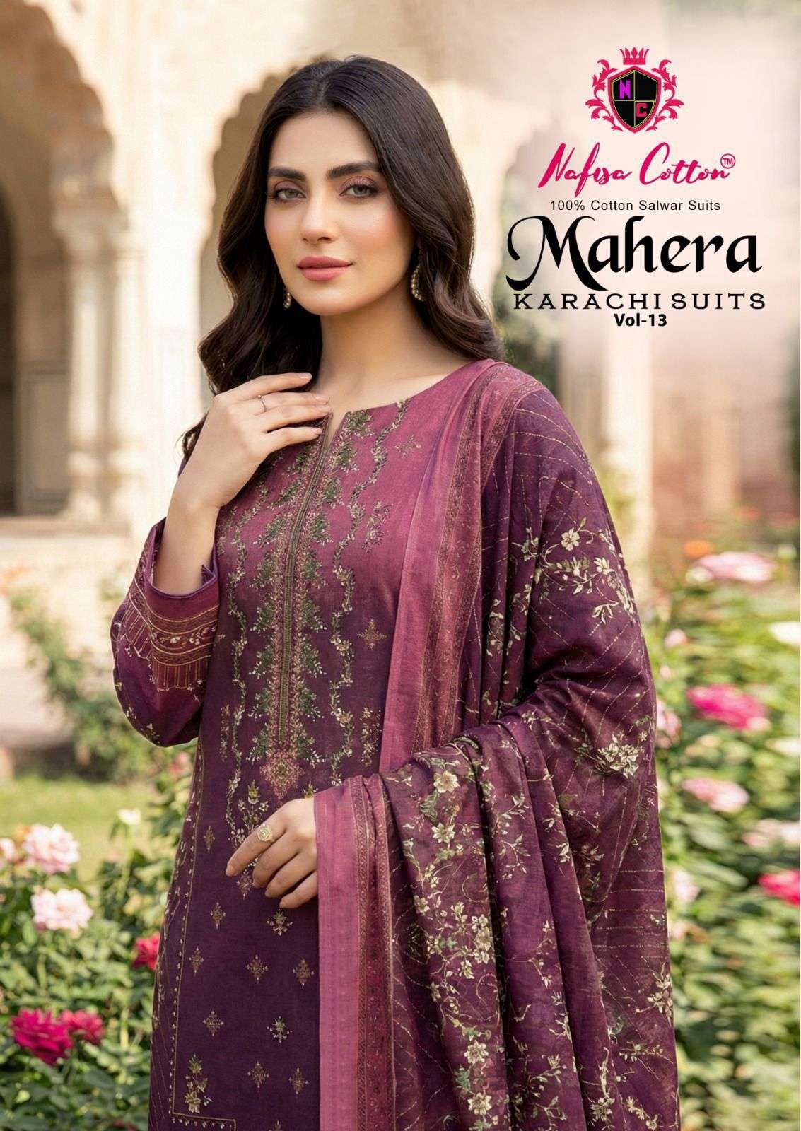 NAFISA COTTON MAHERA KARACHI SUITS VOL 13 COTTON DIGITAL PRINTS SALWAR SUIT