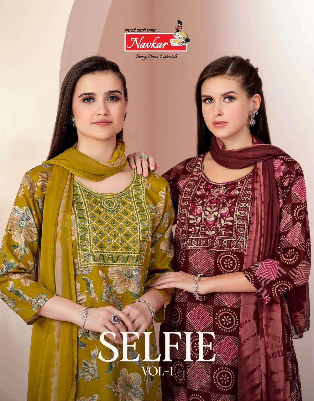 NAVKAR SELFIE VOL 1 CAPSULE FOIL PRINT KURTI WITH BOTTOM AND DUPATTA SET 