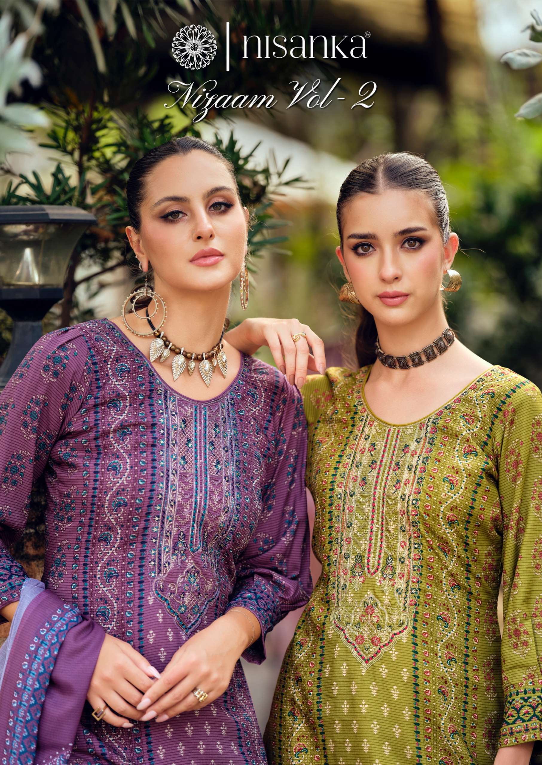 NISANKA LIFESTYLES NIZAAM VOL 2 LAWN COTTON DIGITAL PRINTS WITH FANCY WORK SUIT