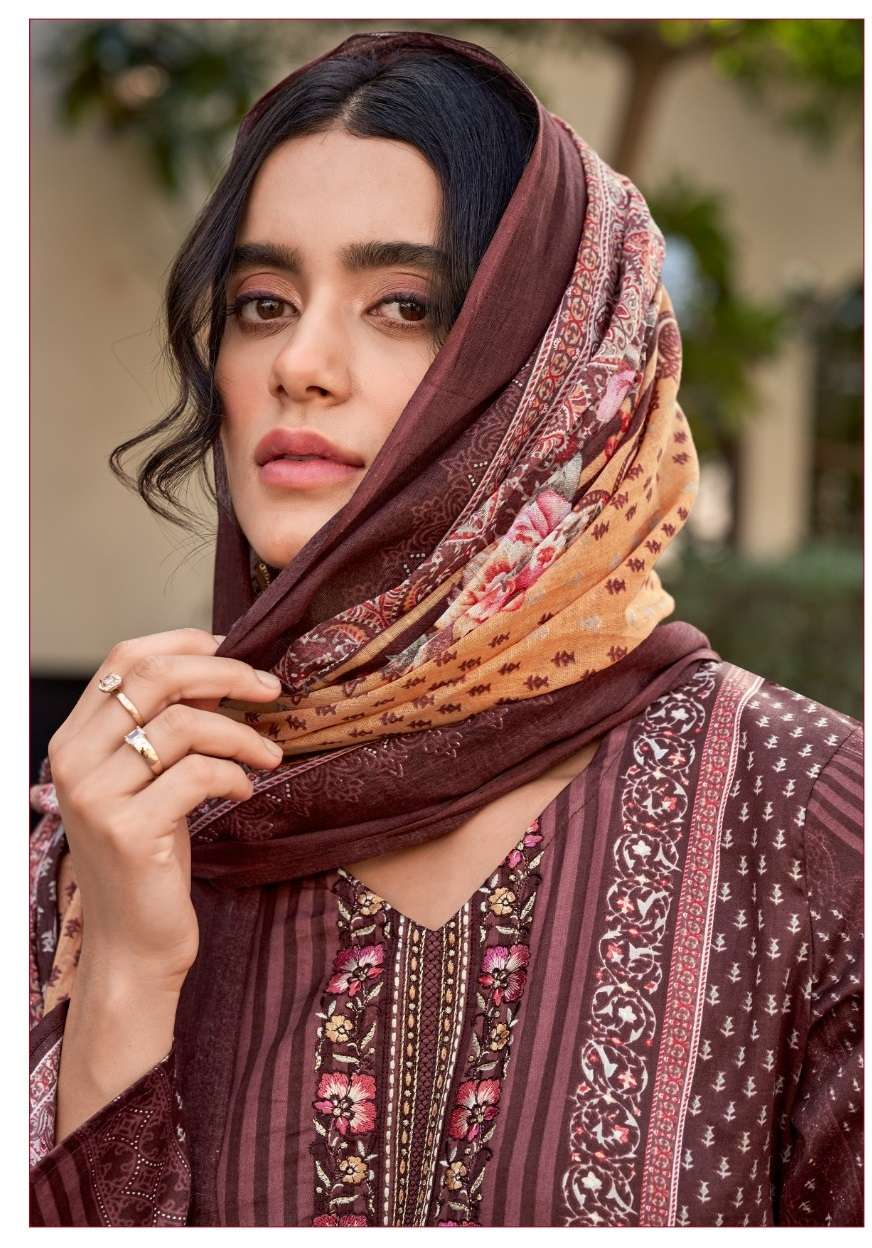 PAKIZA PRINTS FARMAISH VOL 13 JAM SATIN FANCY KASHMIRI EMBROIDERY WORK SUIT