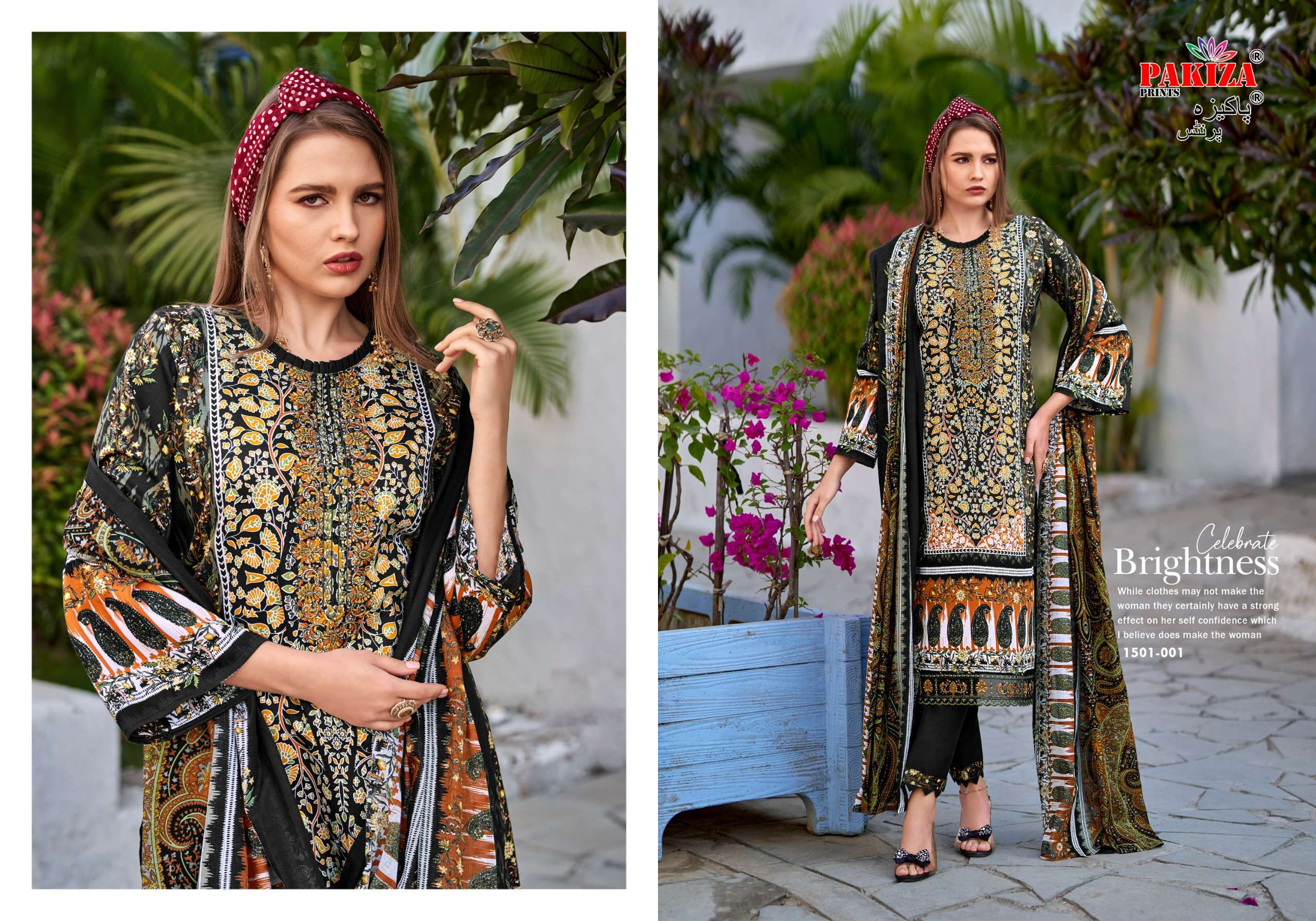 PAKIZA PRINTS FARMAISH VOL 15 JAM SATIN FANCY EMBROIDERY WORK SUIT