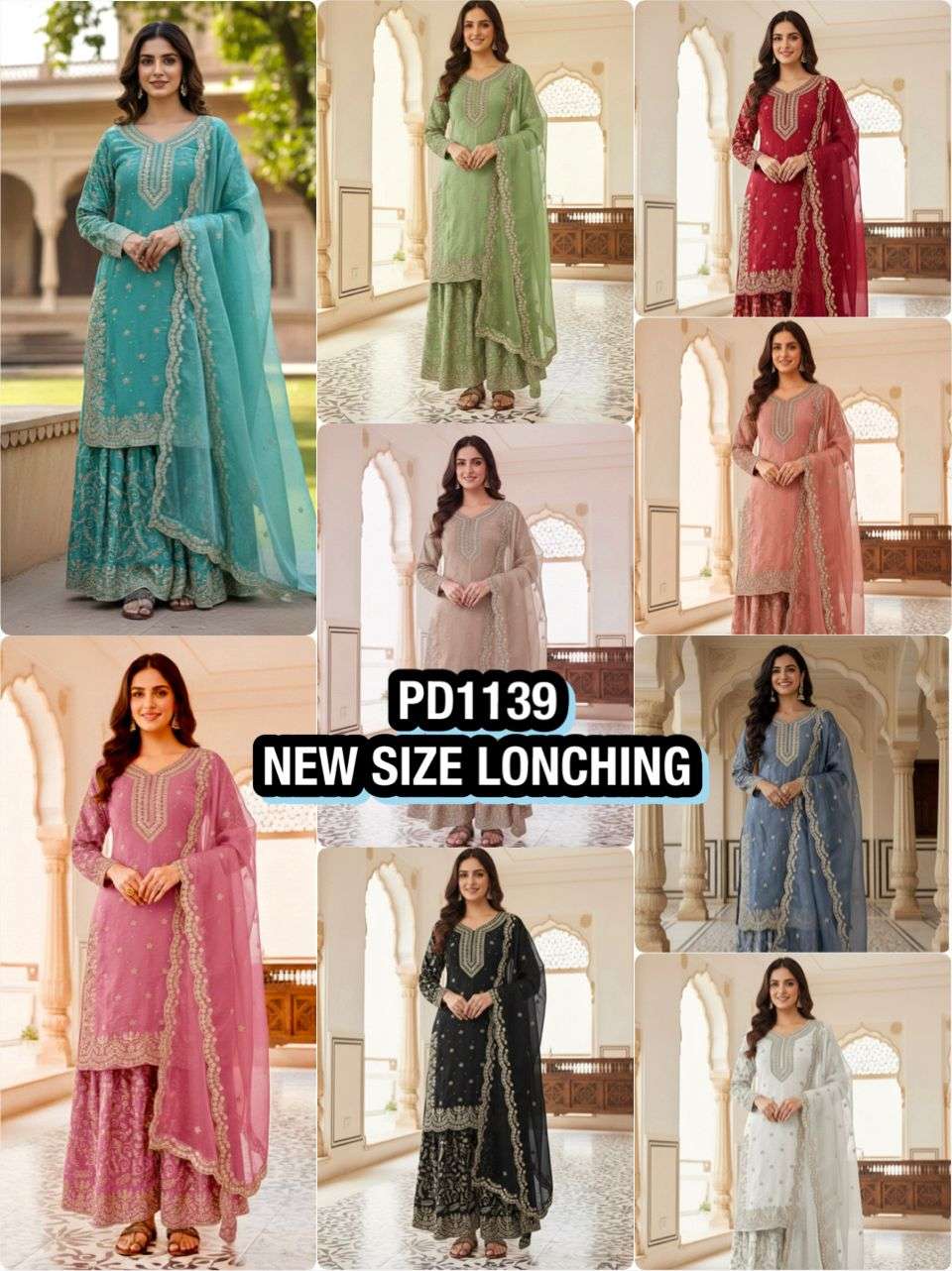 PD 1139 JIMMY CHOO SILK BEAUTIFUL PARTY WEAR LOOK DESIGNER LADIES SUIT