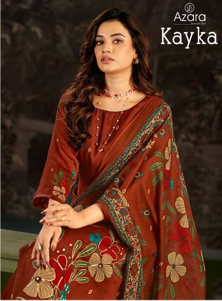 RADHIKA FASHION AZARA KAYKA JAM COTTON PRINT WITH WORK SUIT