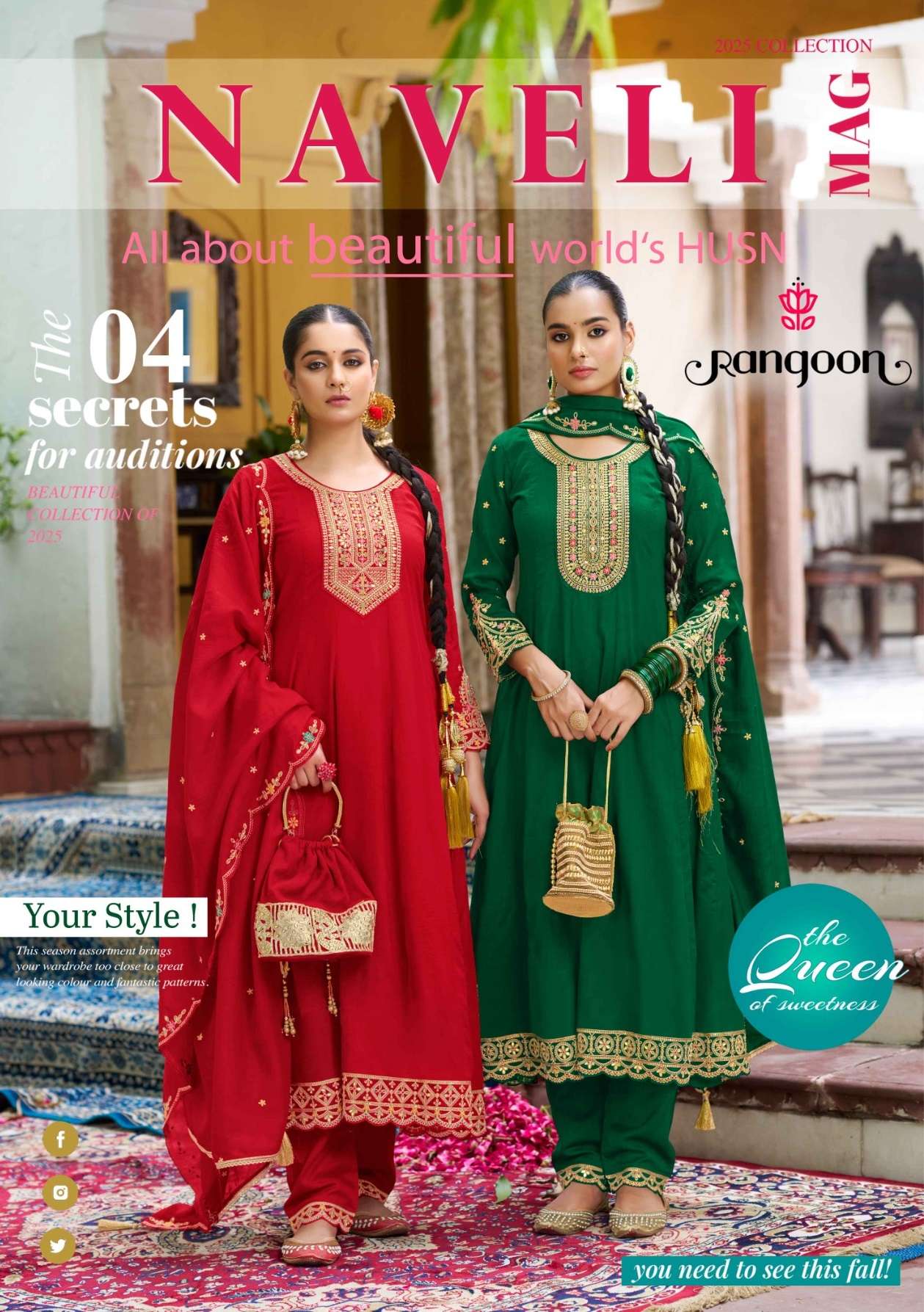 RANGOON NAVELI SILK DESIGNER PARTY WEAR ANARKALI STYLE LADIES SUIT