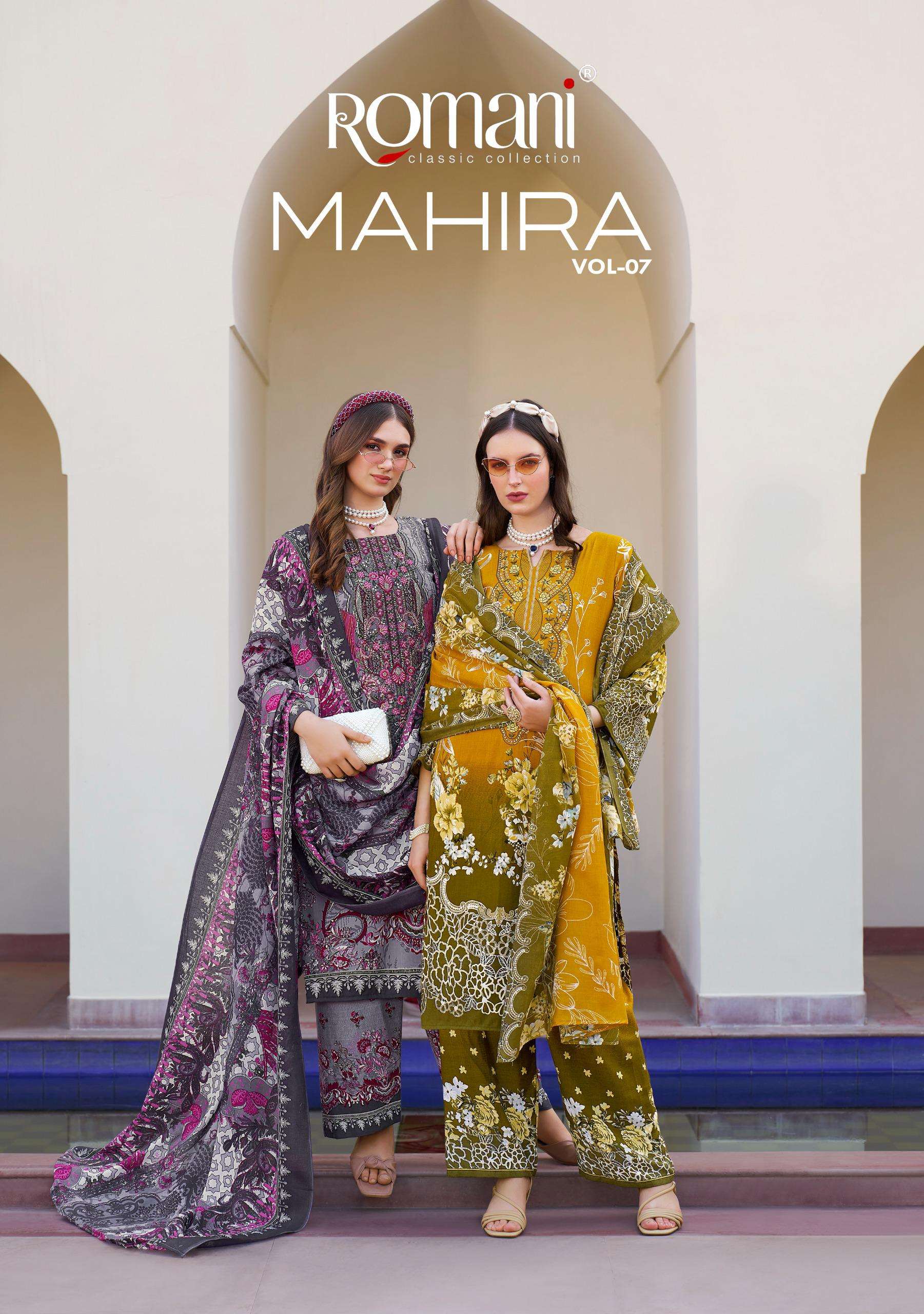 ROMANI MAHIRA VOL 7 COTTON DIGITAL PRINTS WITH FANCY WORK SUIT