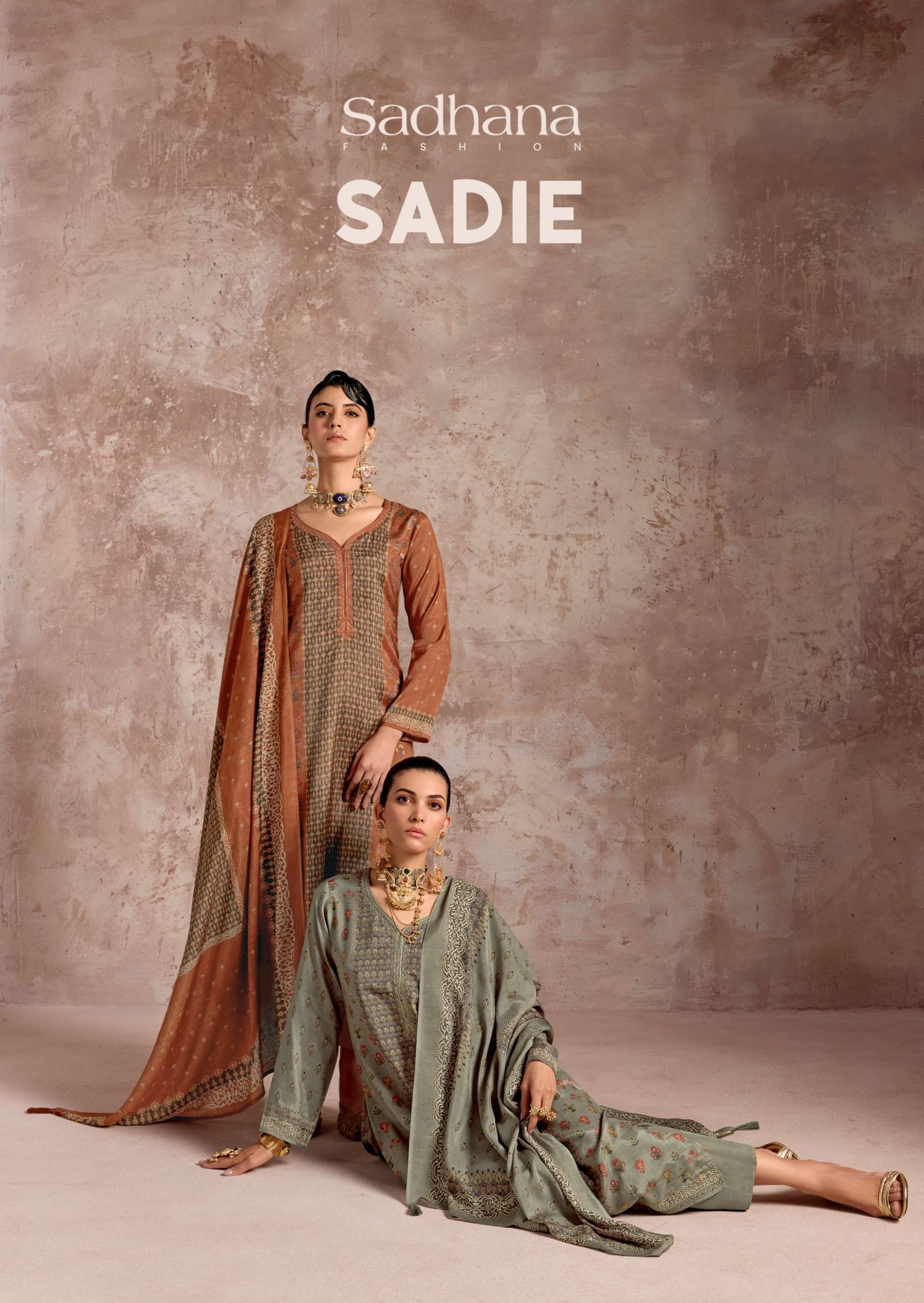 SADHANA FASHION SADIE MUSLIN SILK DIGITAL PRINT WITH FANCY WORK SUIT