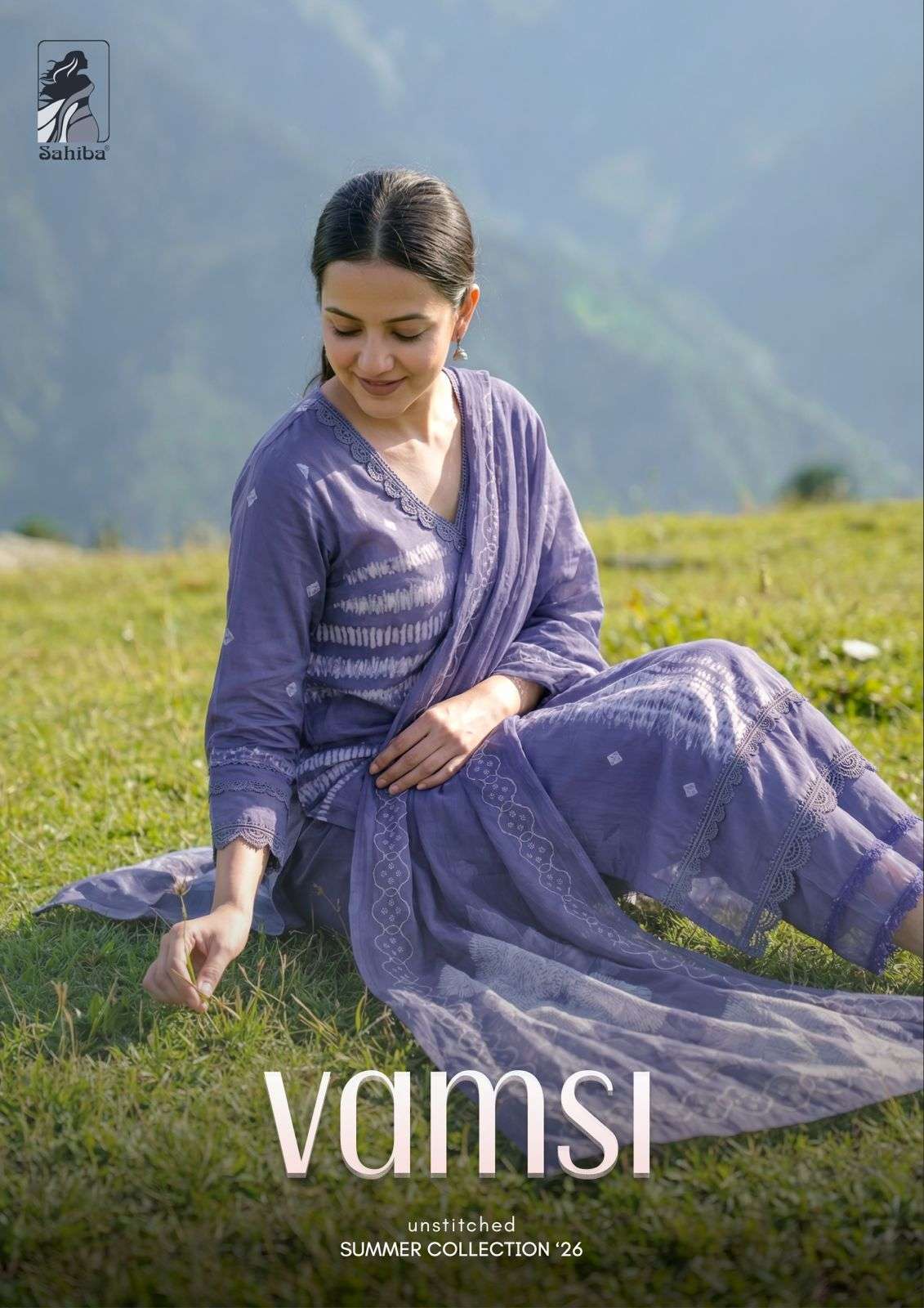 SAHIBA VAMSI LAWN COTTON DIGITAL PRINT WITH FANCY EMBROIDERY DESIGNER WORK SUIT