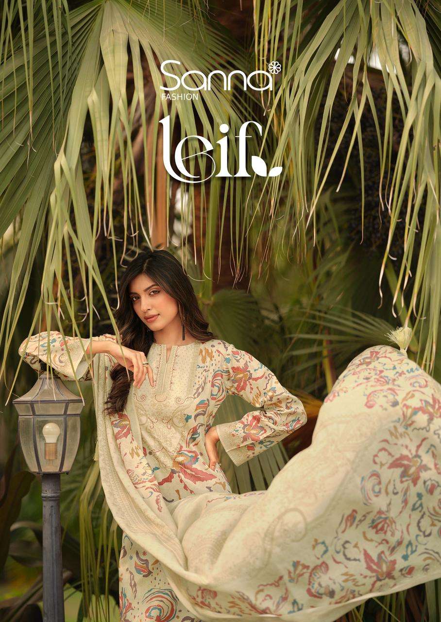 SANNA FASHION LEIF JAM COTTON DIGITAL PRINT WITH FANCY WORK SUIT