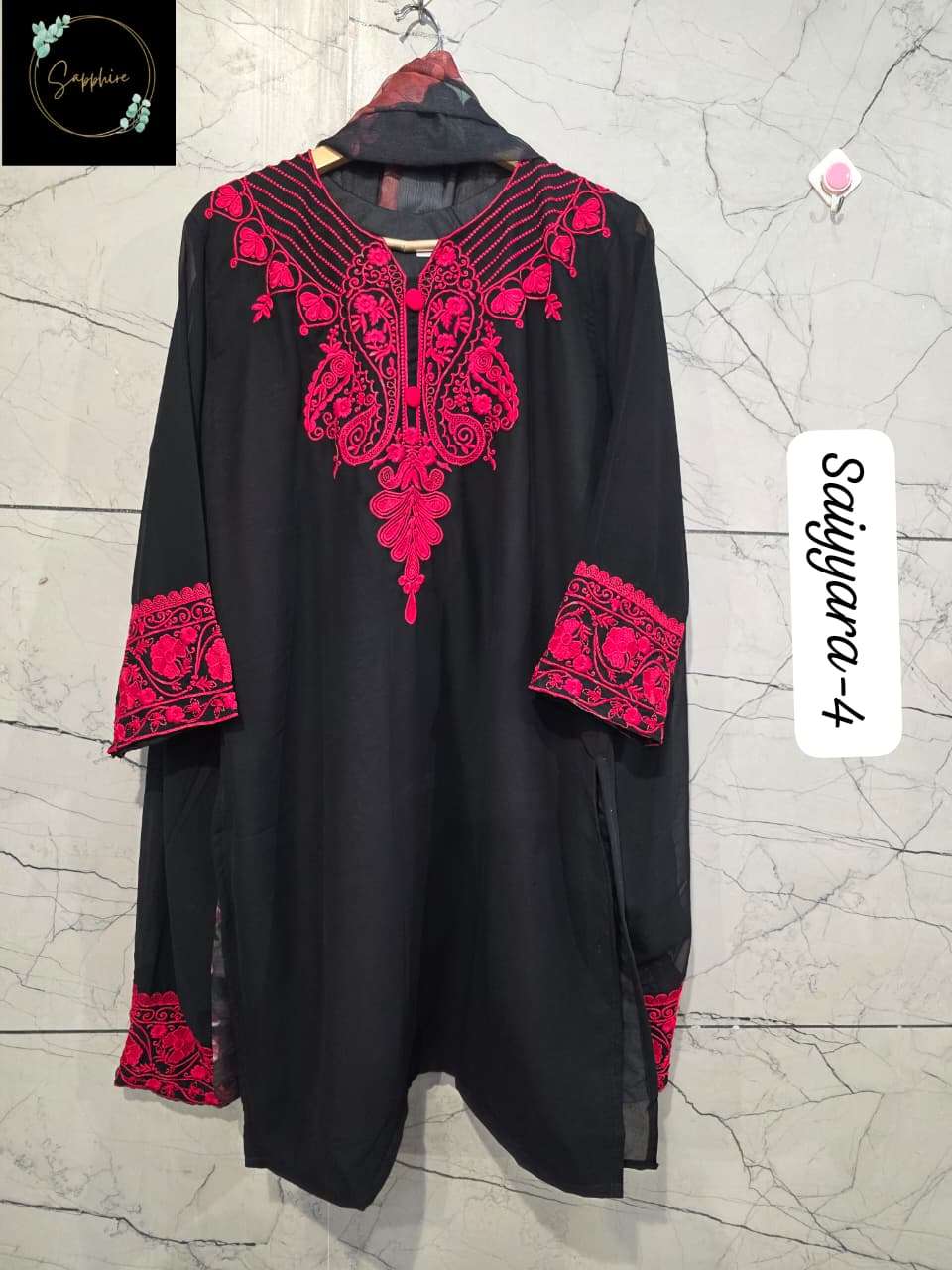 SAPPHIRE JAZMIN SAIYYARA VOL 4 GEORGETTE EMBROIDERY DESIGNER READYMADE PAKISTANI SUIT