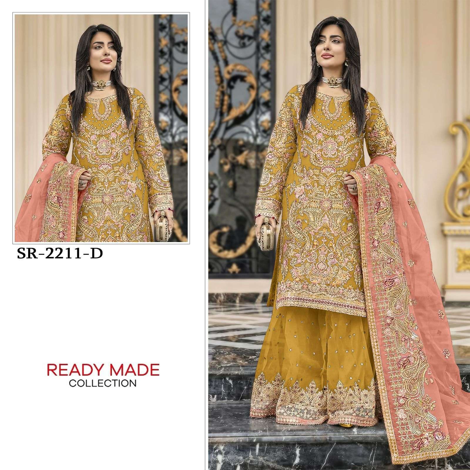 SHREE FABS SR 2211 CHIFFON HEAVY EMBROIDERED DESIGNER WEDDING WEAR PAKISTANI SUIT