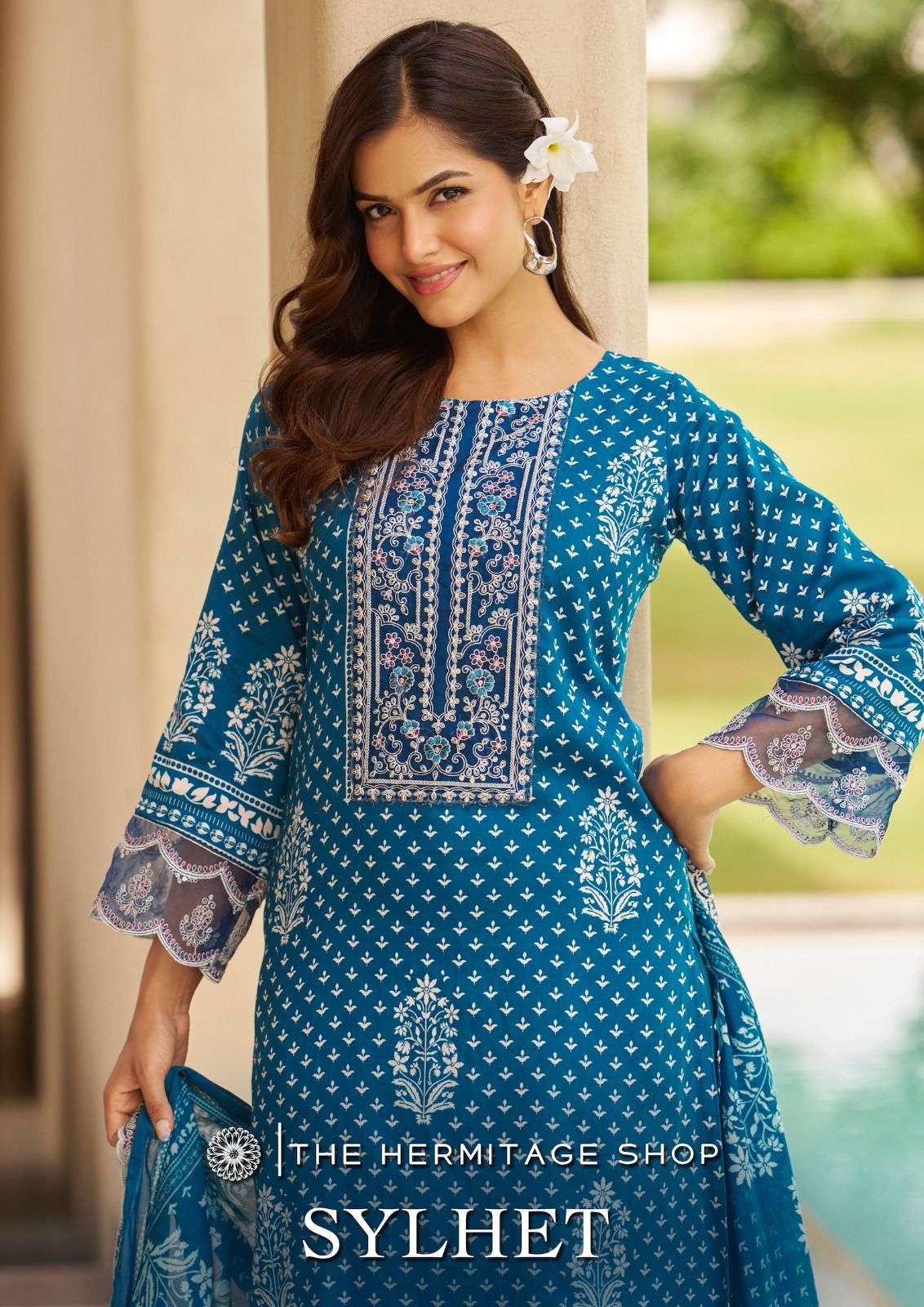 THE HERMITAGE SHOP SYLHET LAWN COTTON EMBROIDERY WORK SUIT