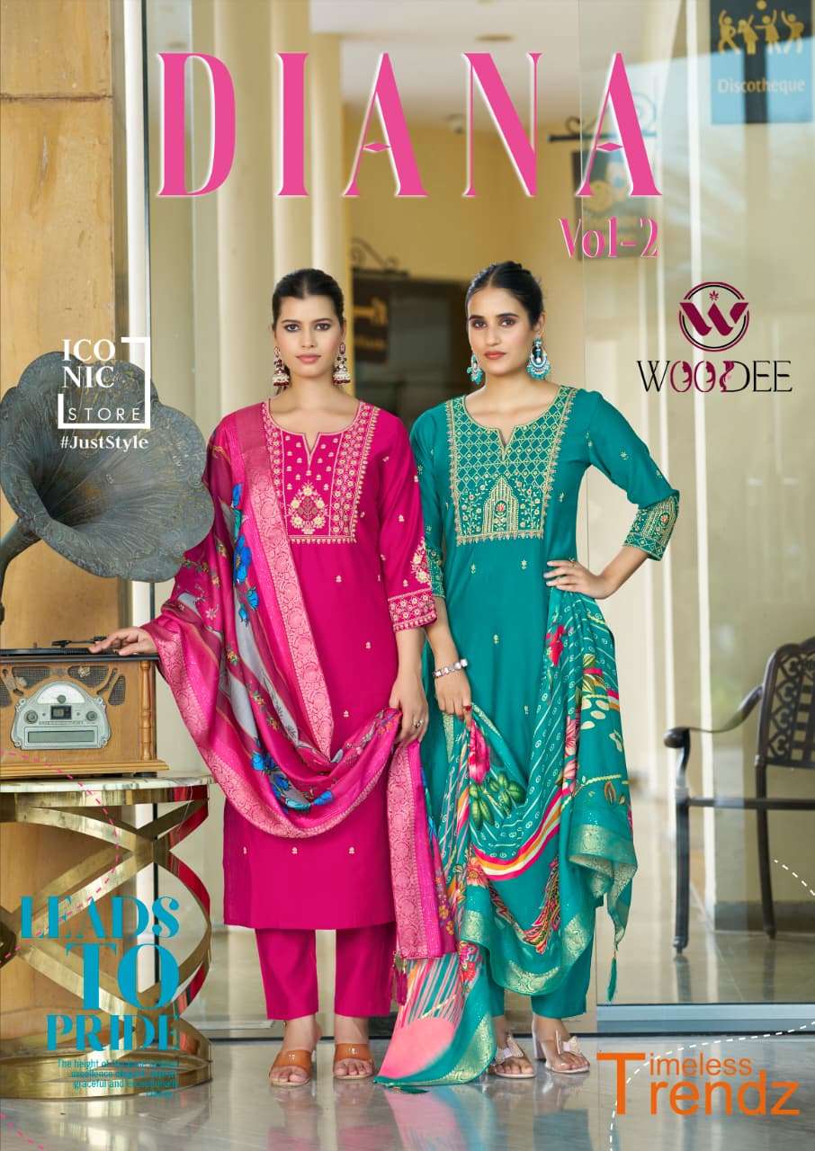 WOODEE DIANA VOL 2 VISCOSE FANCY WORKS LADIES 3PIECE SET COLLECTION 
