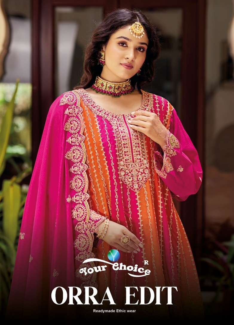 YOUR CHOICE ORRA EDIT HEAVY EMBROIDERY DESIGNER WEDDING WEAR LADIES SUIT