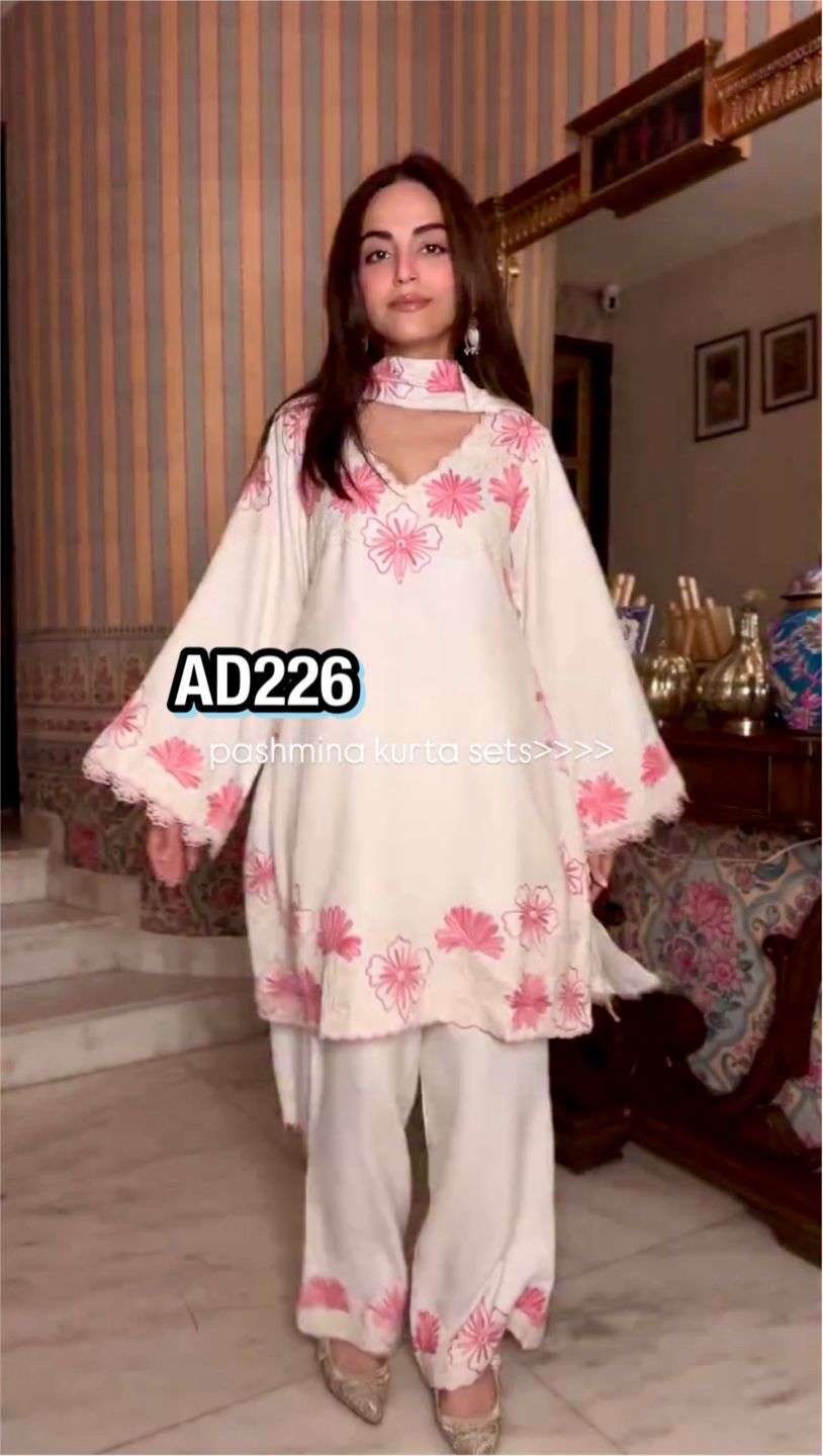 AD 226 SATIN BEAUTIFUL EMBROIDERY DESIGNER WORK PARTY WEAR LADIES SUITS 
