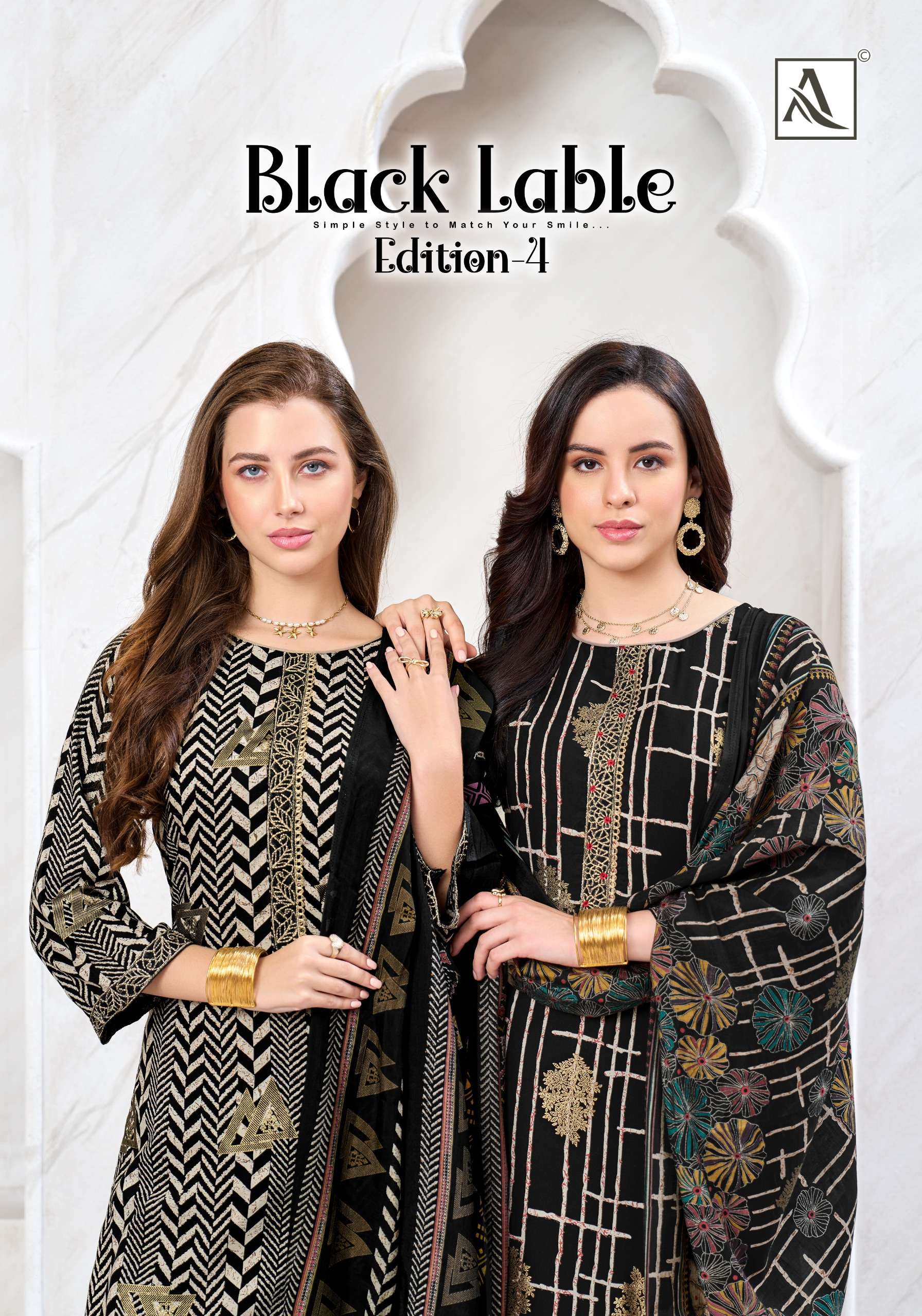 ALOK SUITS BLACK LABLE VOL 4 VISCOSE PRINT WITH FANCY EMBROIDERY WORK SUIT