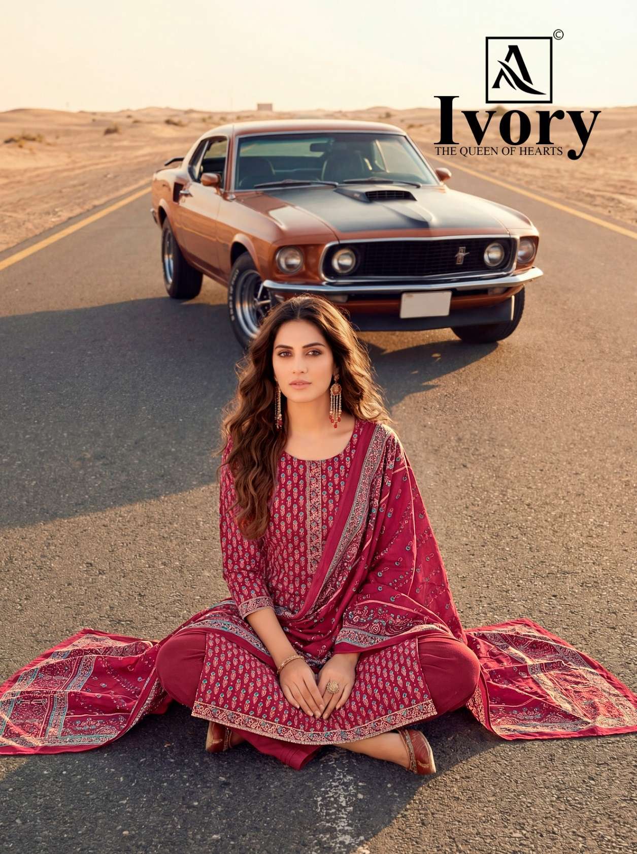 ALOK SUITS IVORY JAM COTTON PRINT WITH FANCY EMBROIDERY WORK SUIT