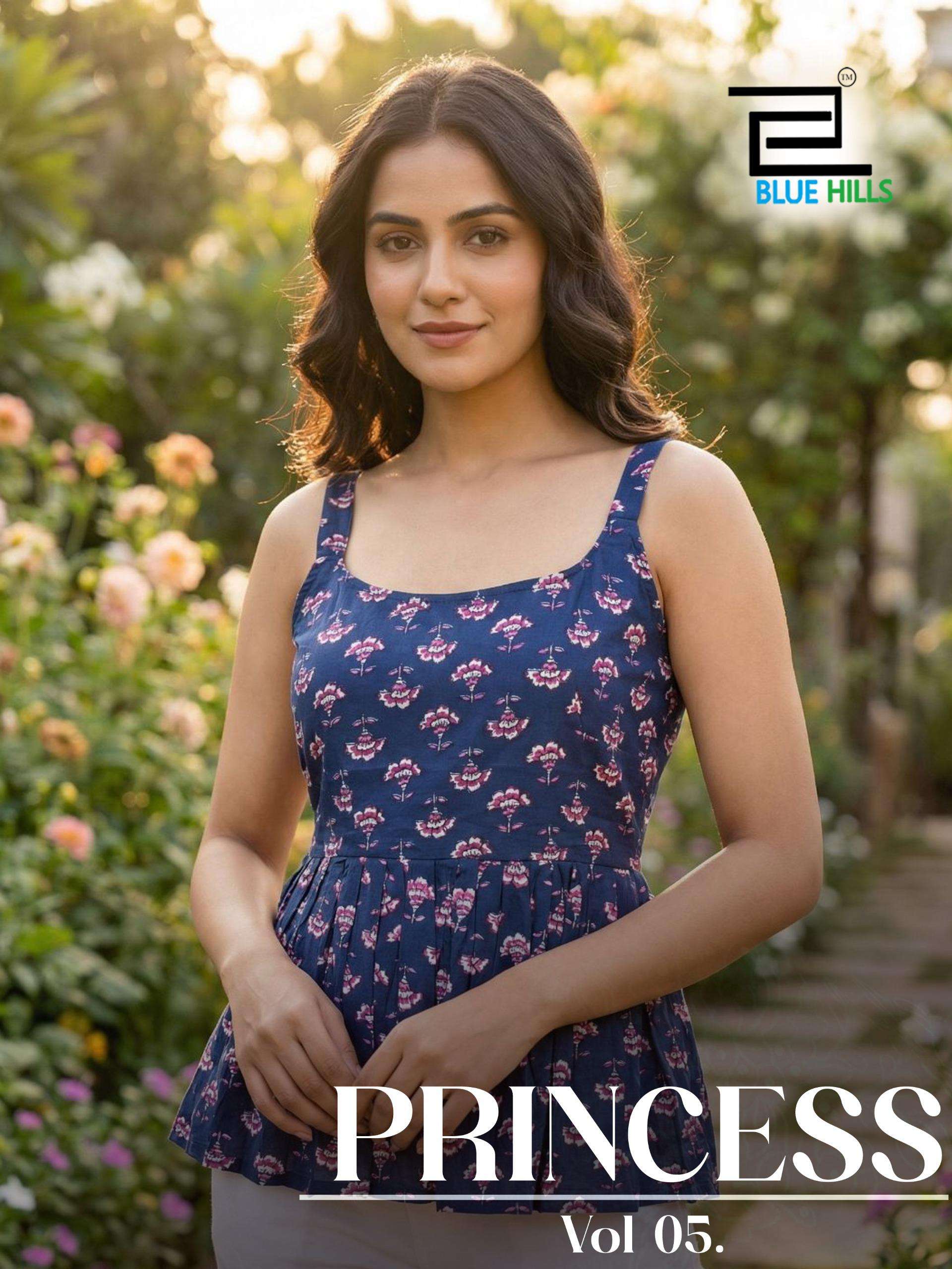 BLUE HILLS PRINCESS VOL 5 COTTON PRINTED FANCY SUMMER WEAR LADIES TOPS