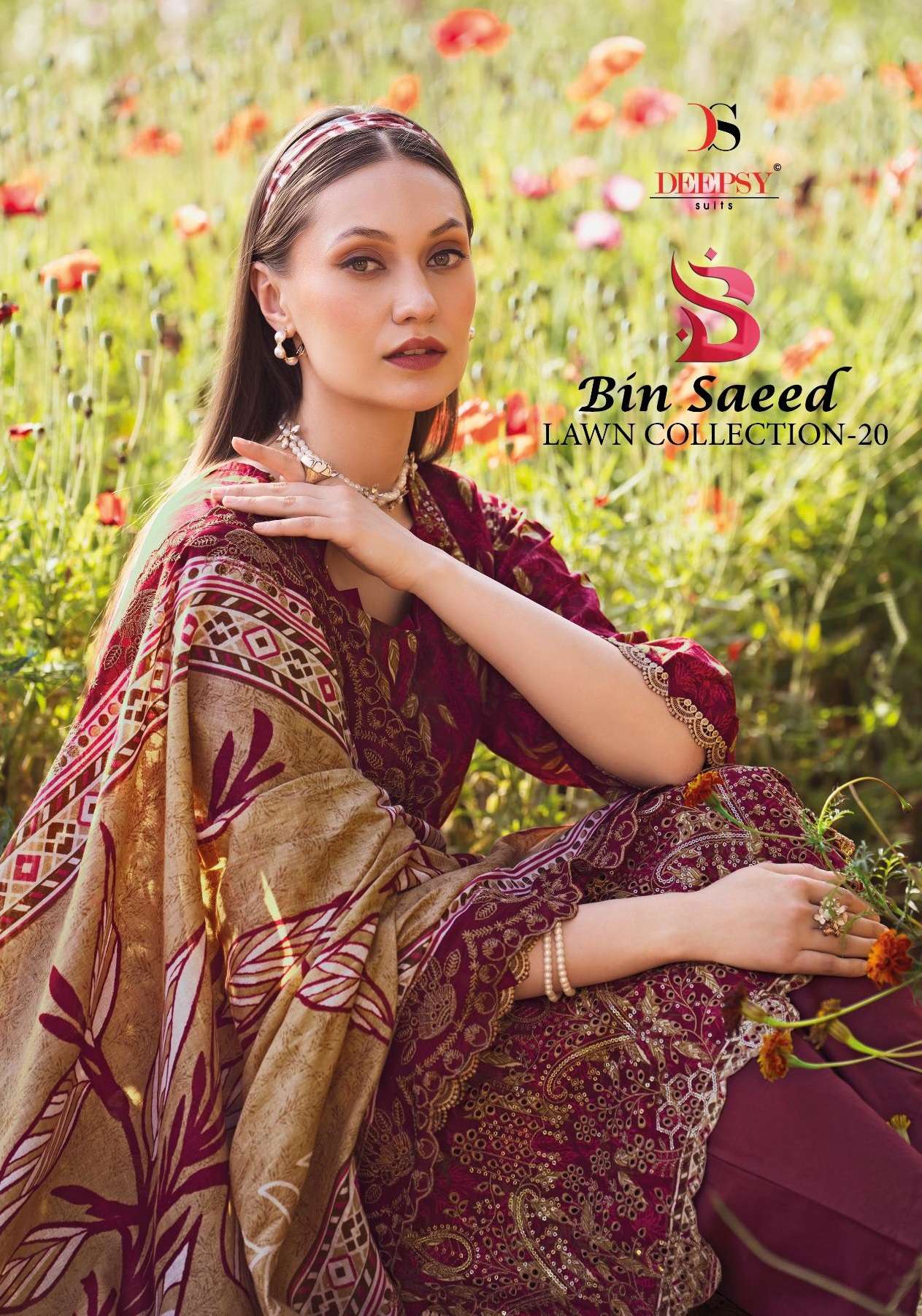DEEPSY SUITS BIN SAEED VOL 20 COTTON HEAVY EMBROIDERY DESIGNER WORK PAKISTANI SUIT