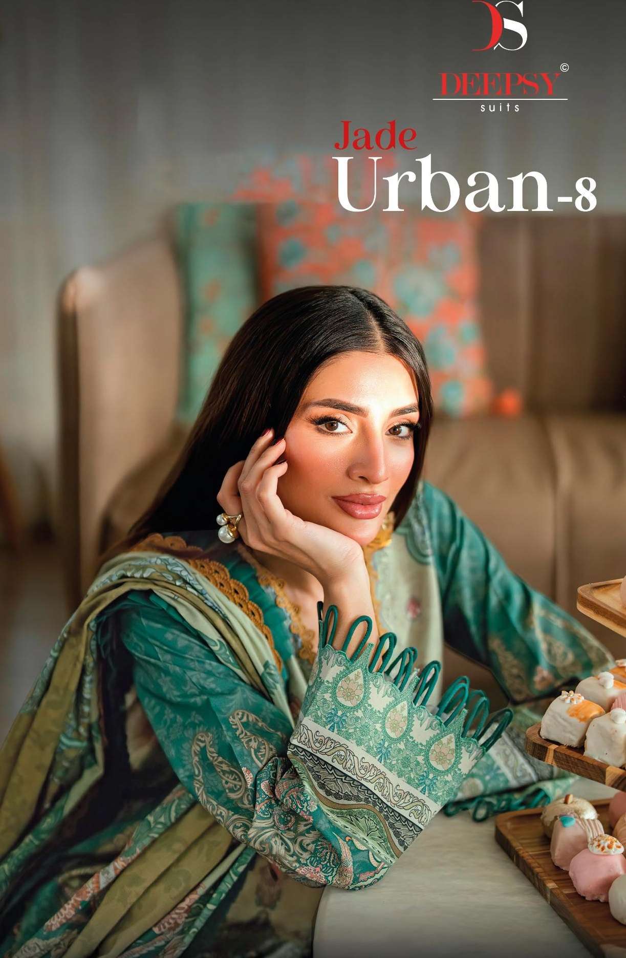 DEEPSY SUITS JADE URBAN VOL 8 COTTON EMBROIDERY WORK SALWAR KAMEEZ	